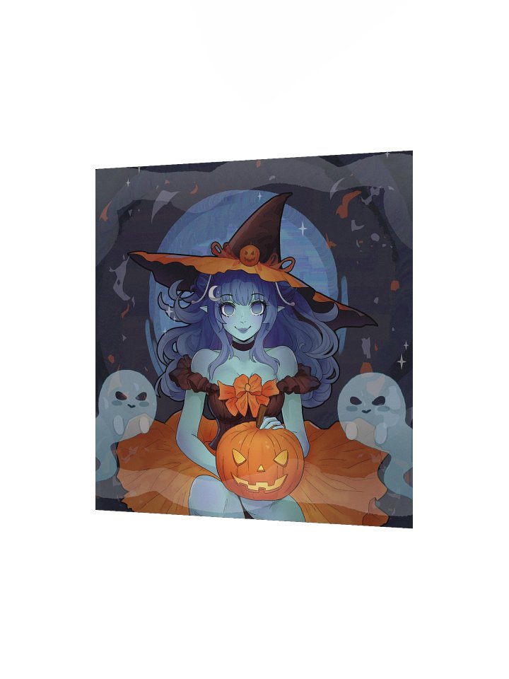 Starry Pumpkin Witch Square Poster product image (5)