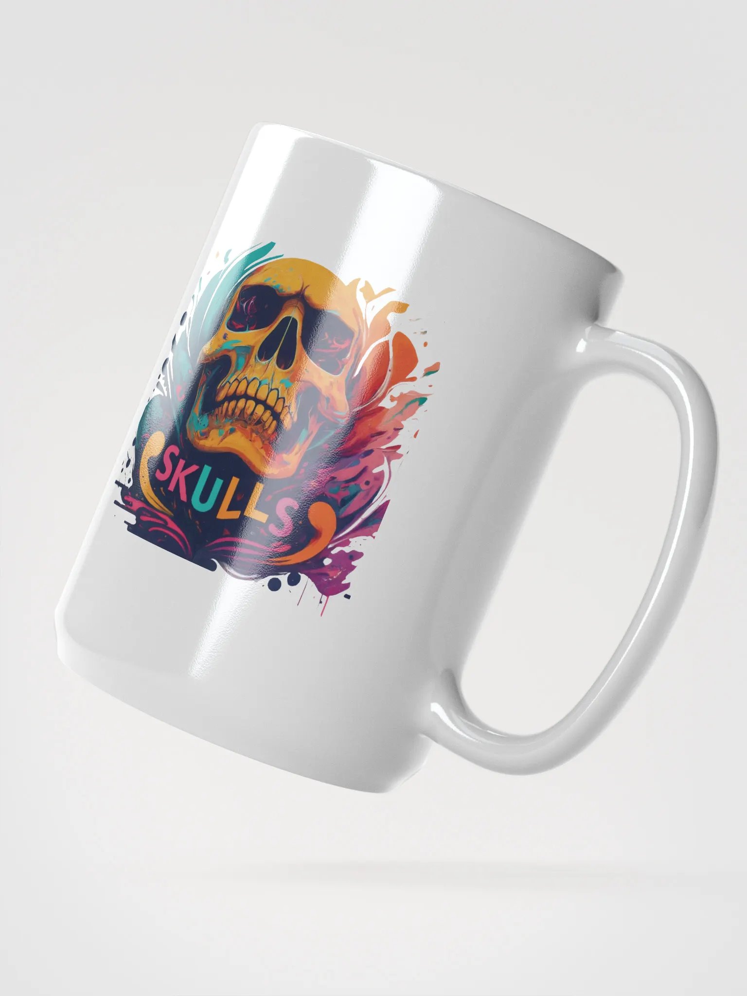 Vibrant Skulls Splash Mug product image (2)