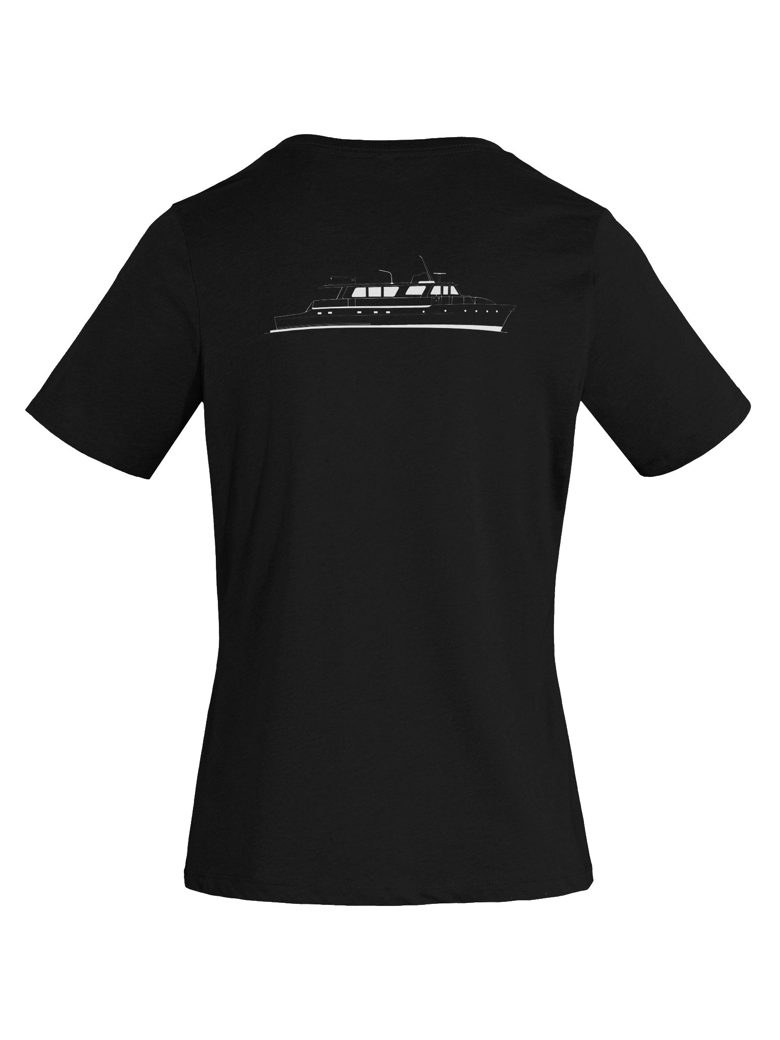 Ladies' Relaxed V-Neck T-Shirt – Tangaroa Boat Outline product image (33)