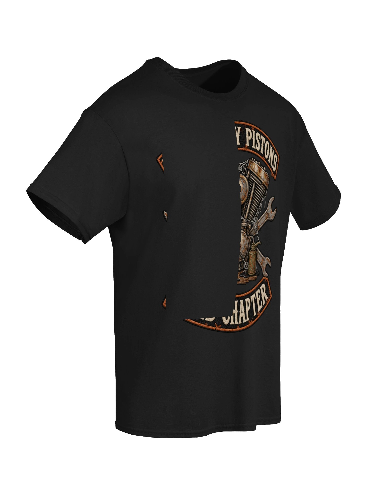 The Rusty Pistons Shed Chapter – Funny Biker Patch T-Shirt product image (6)