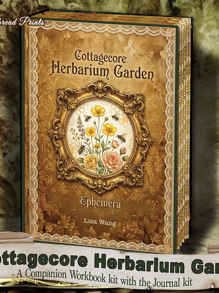 New Digital ProductCottagecore Herbarium Garden Ephemera Printable Kit Digital Download product image (1)