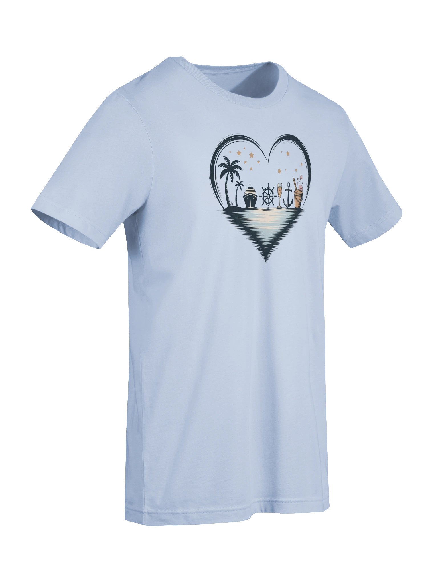 Cruise Love Heart T-Shirt | Ocean Vacation & Cruise Lover Tee product image (75)
