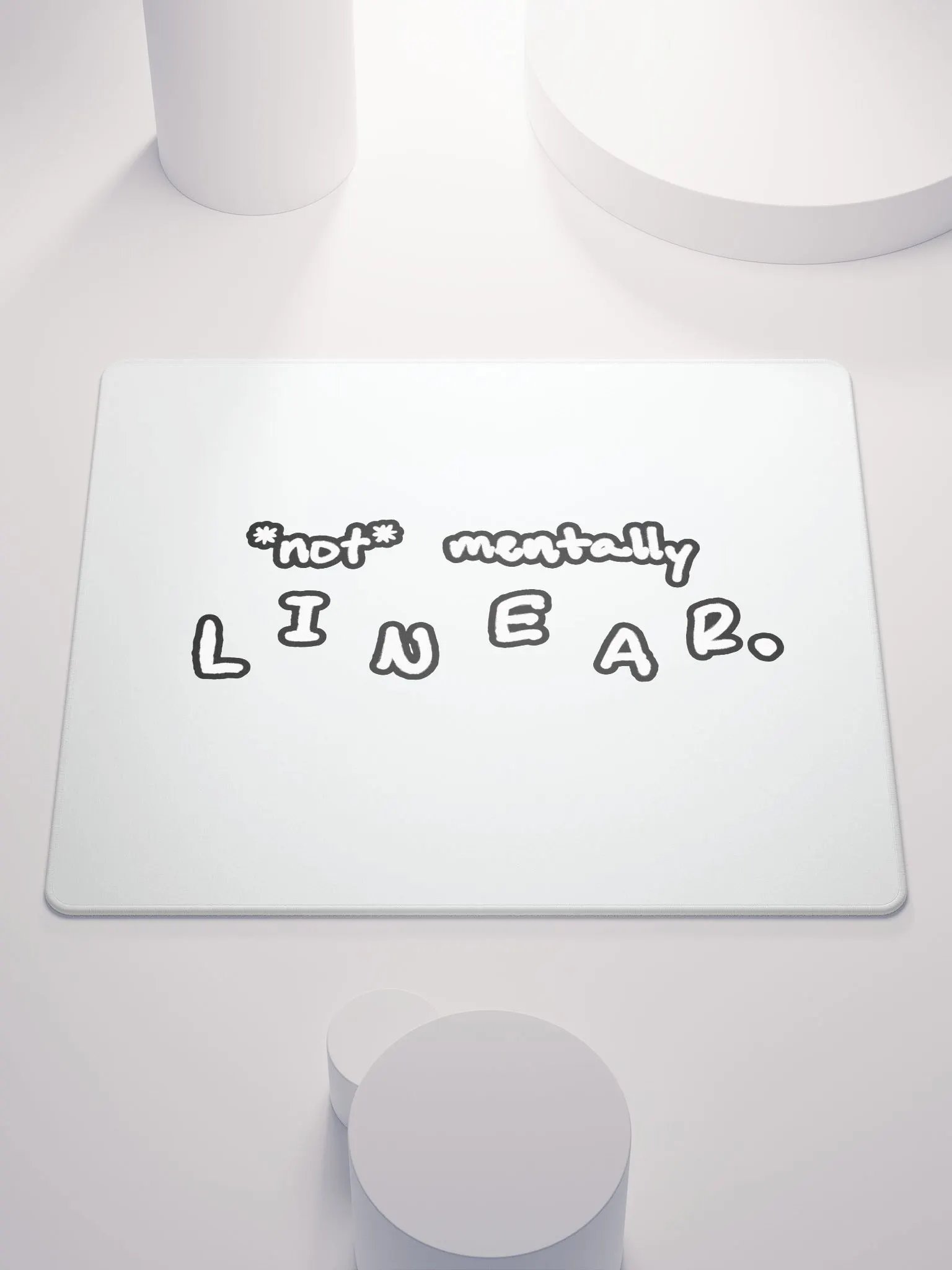 *not* mentally linear (lined design) mouse pad product image (1)
