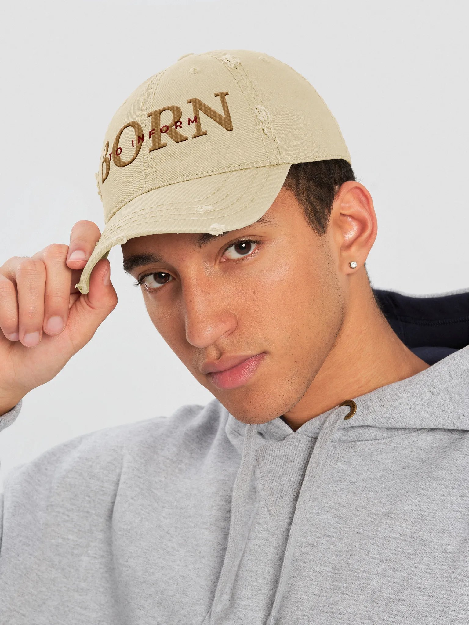 Born to Inform Manifestor Hat (Beige) product image (3)