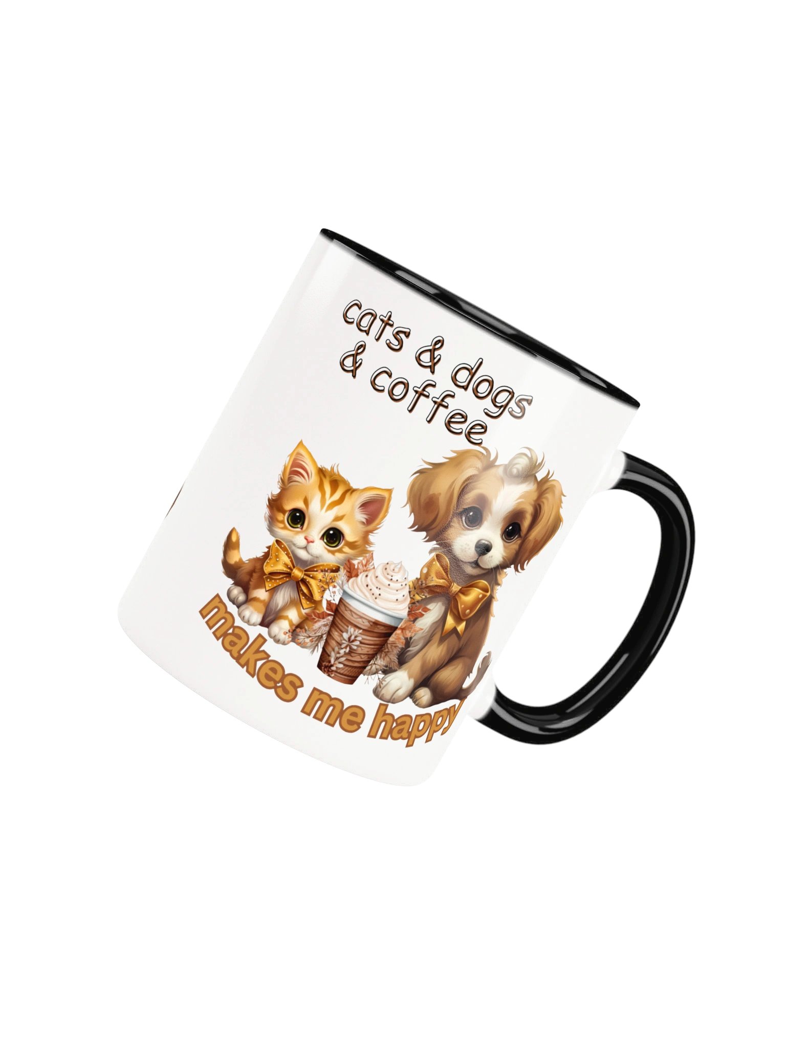 Cats, Dogs & Coffee Make Me Happy Mug product image (31)