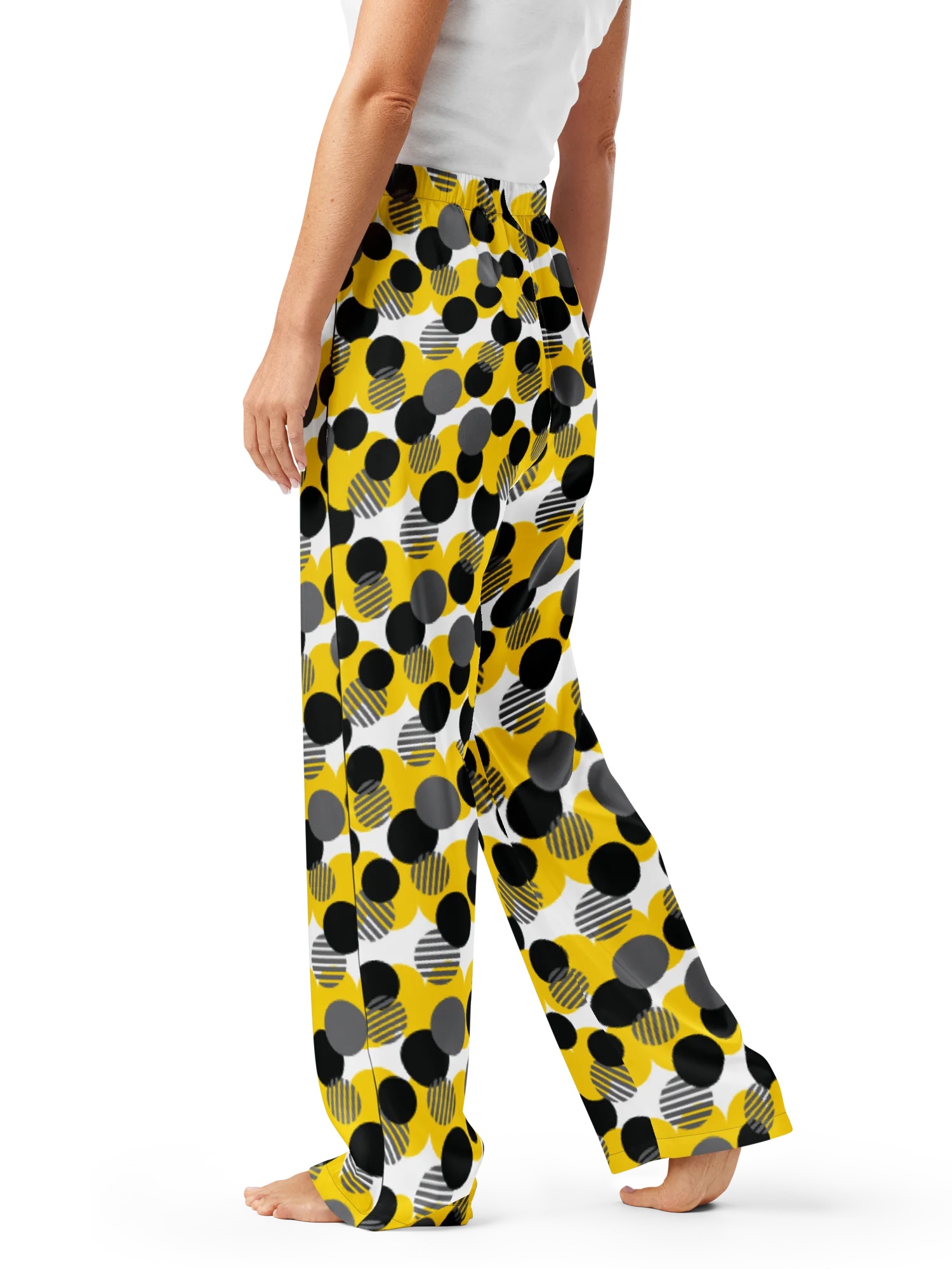 Cozy Chic Modern Geometric Polka Dot All-Over Print Women's Pajama Pants product image (7)