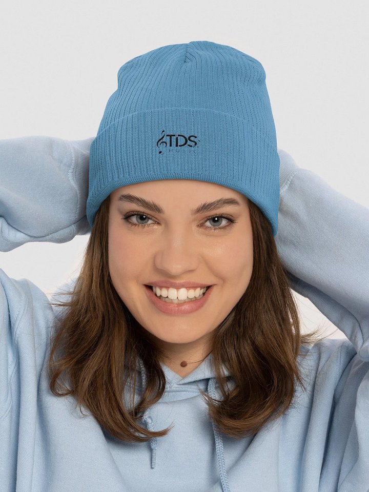 Atlantis Organic Ribbed Beanie - TDS Embroidered Beanie in Maroon, Light Blue, Black, Mustard, Navy, and Olive Green product image (1)