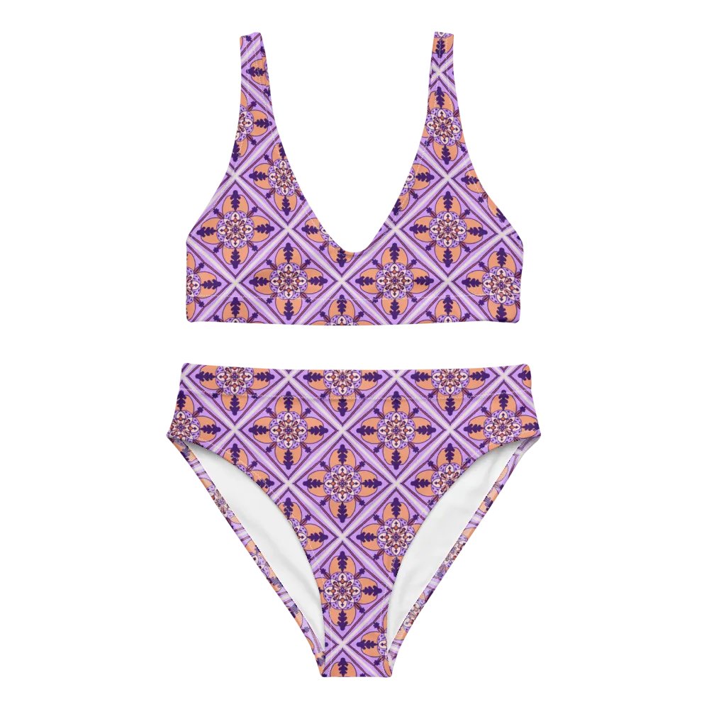 Detailed Symmetrical Pattern High Waisted Bikini product image (9)
