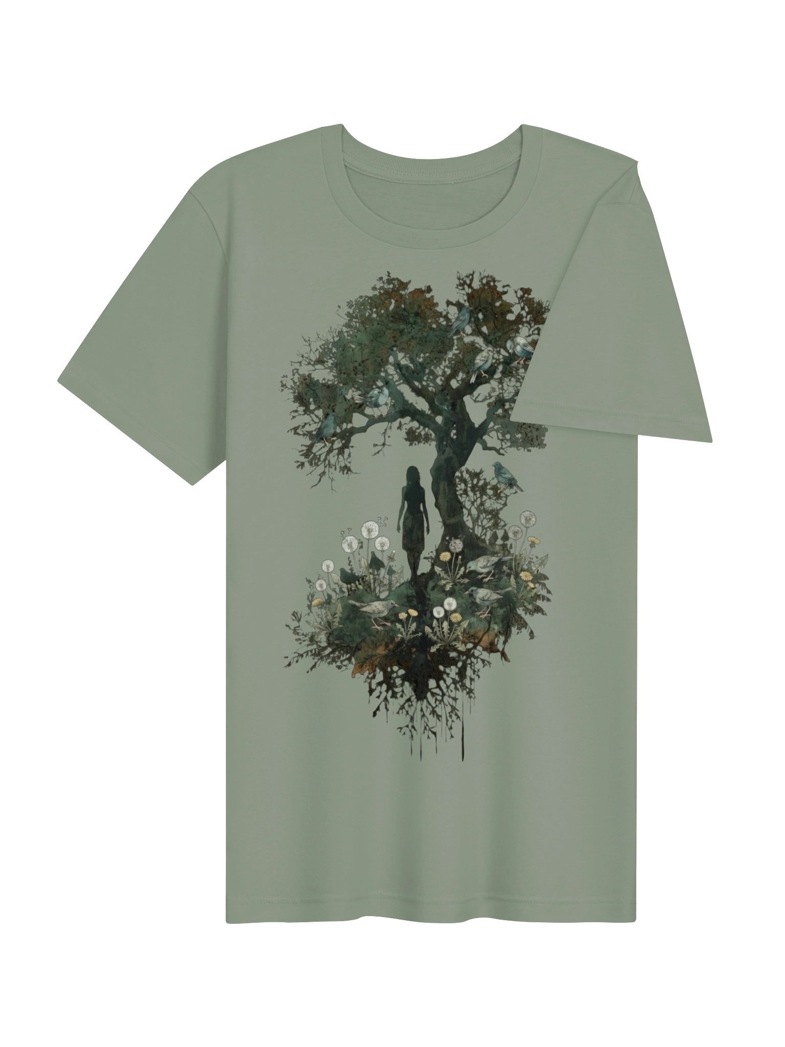 Forest Woman Silhouette Shirt, Divine Feminine Woodland Nature Lover Tee product image (5)