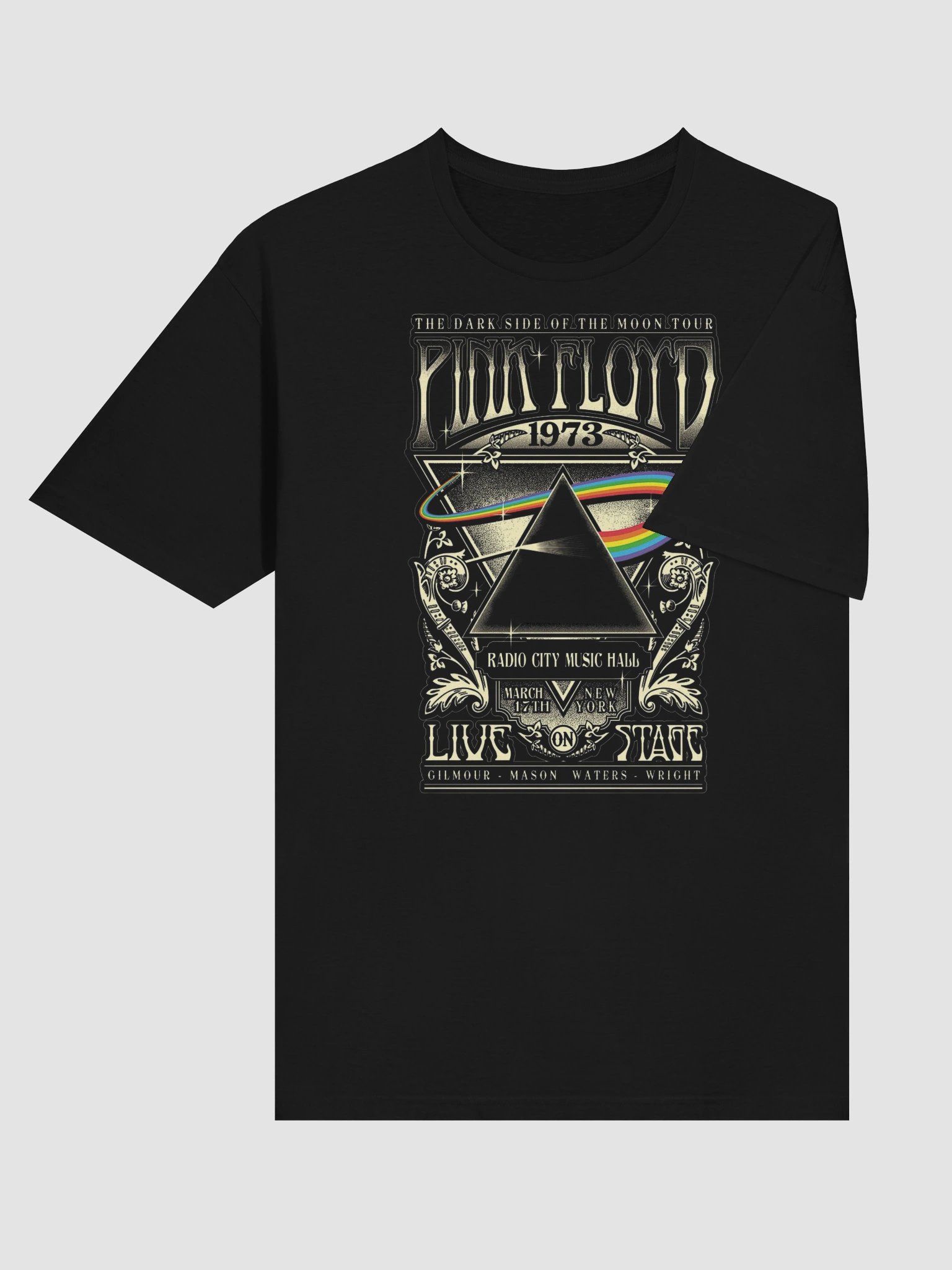 Pink Floyd 1973 Dark Side of the Moon Tour T-Shirt | Psychedelic Rock Live on Stage Graphic Tee product image (4)