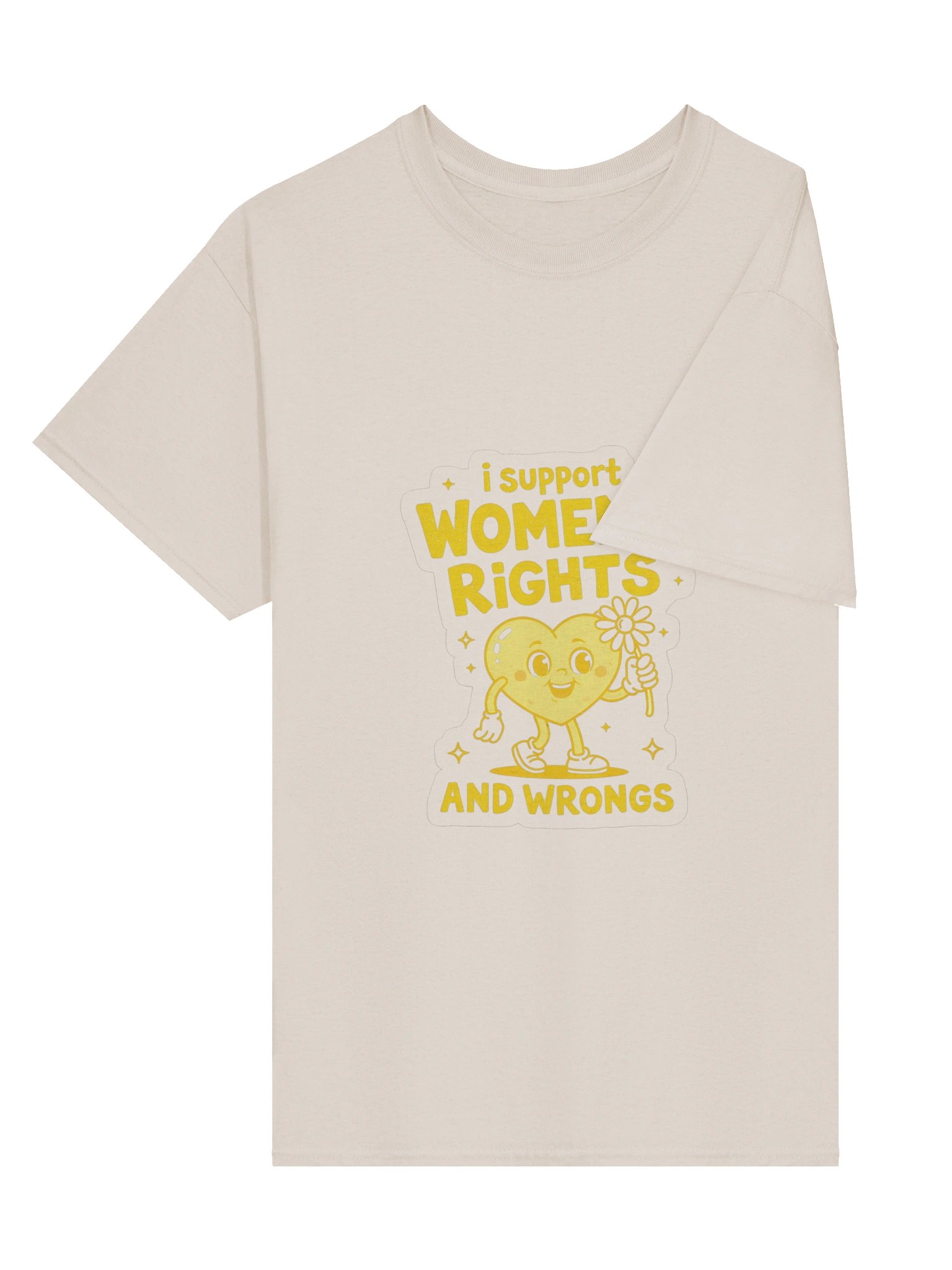 I support women's rights and wrongs yellow heart product image (3)