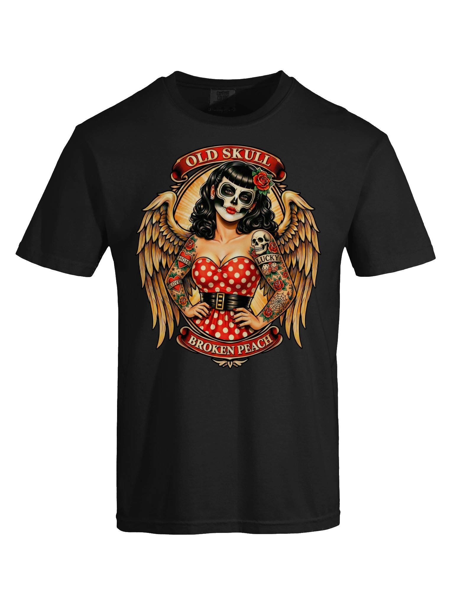 Broken Peach – Old Skull Halloween T-Shirt product image (9)