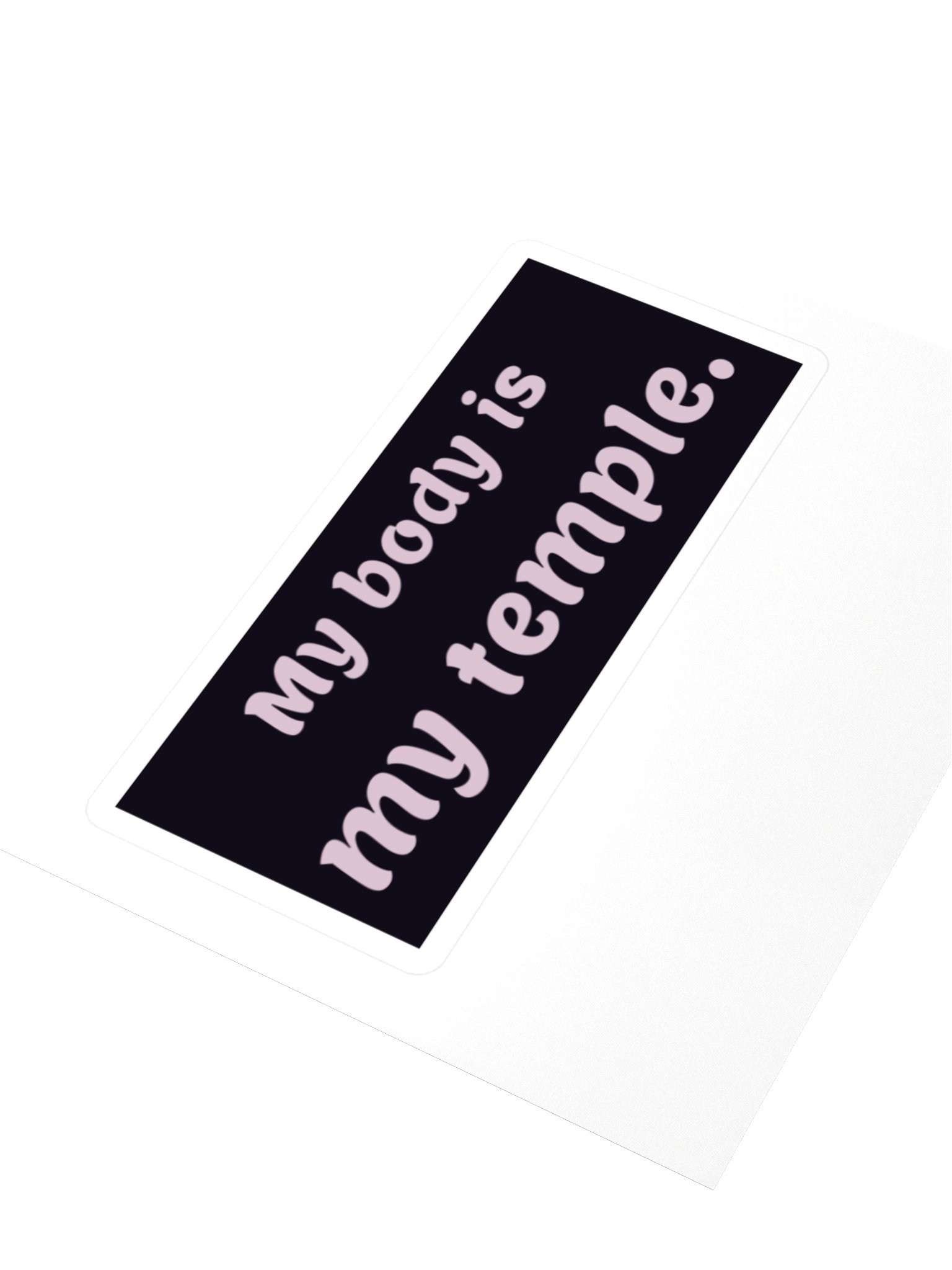 My Body Is My Temple — Block Sticker product image (3)