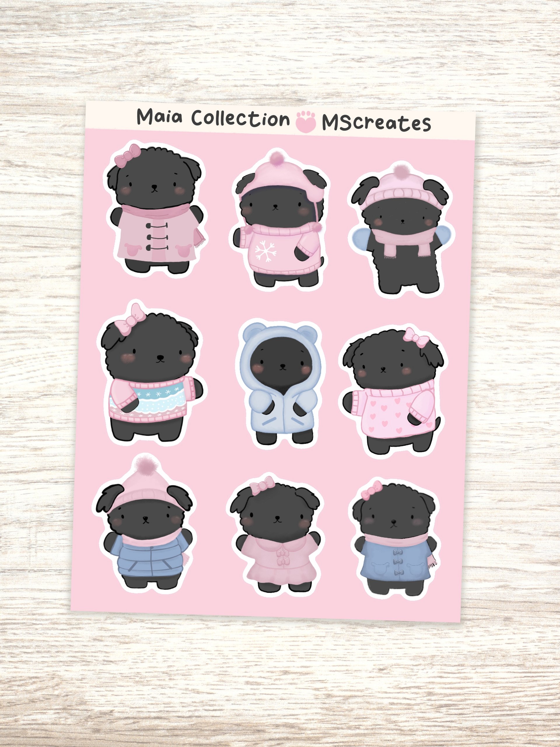 Maia in Cozy Winter Clothes Sticker Sheet product image (2)