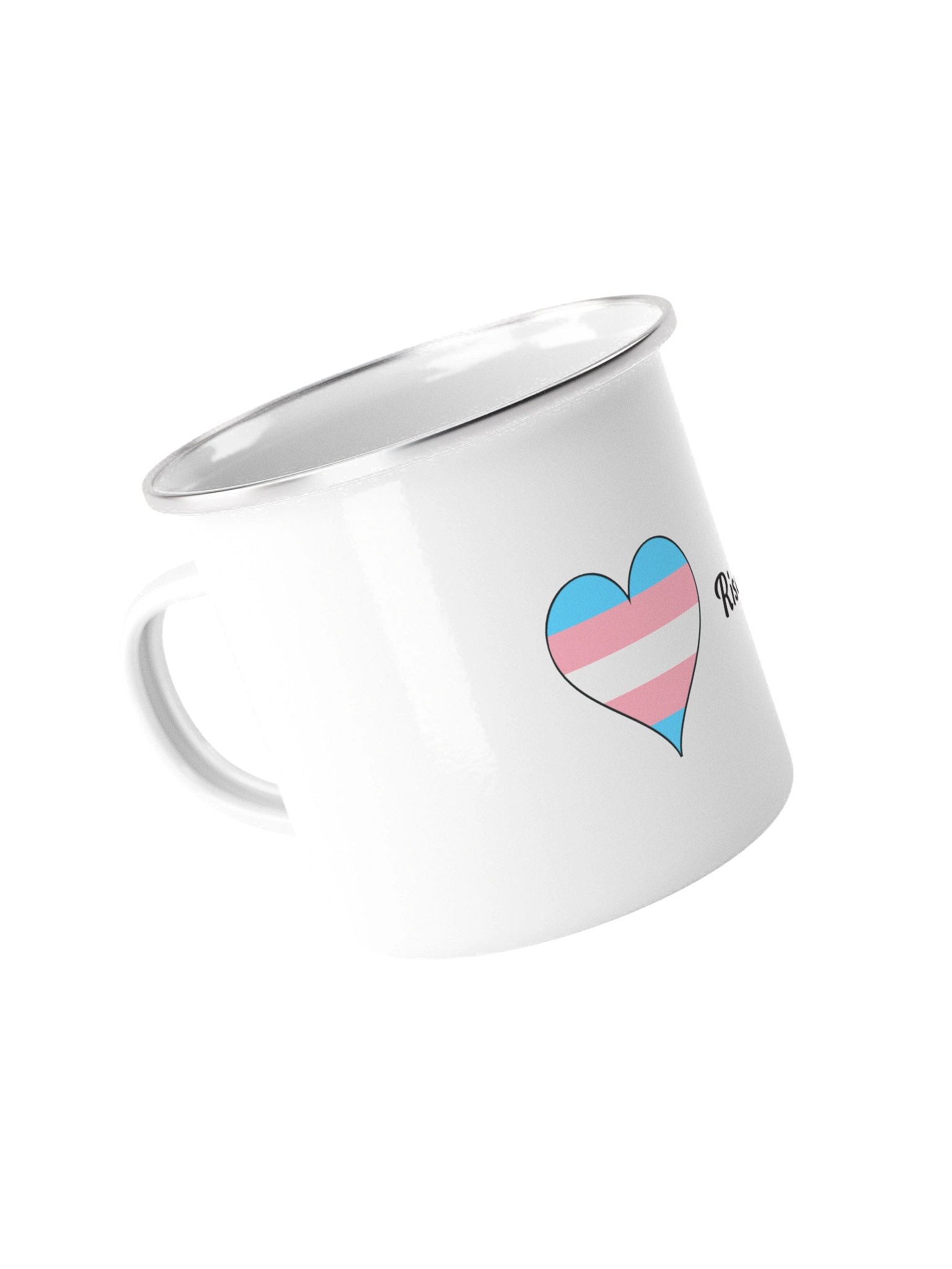 Rise Up Trans Heart Enamel Mug product image (4)