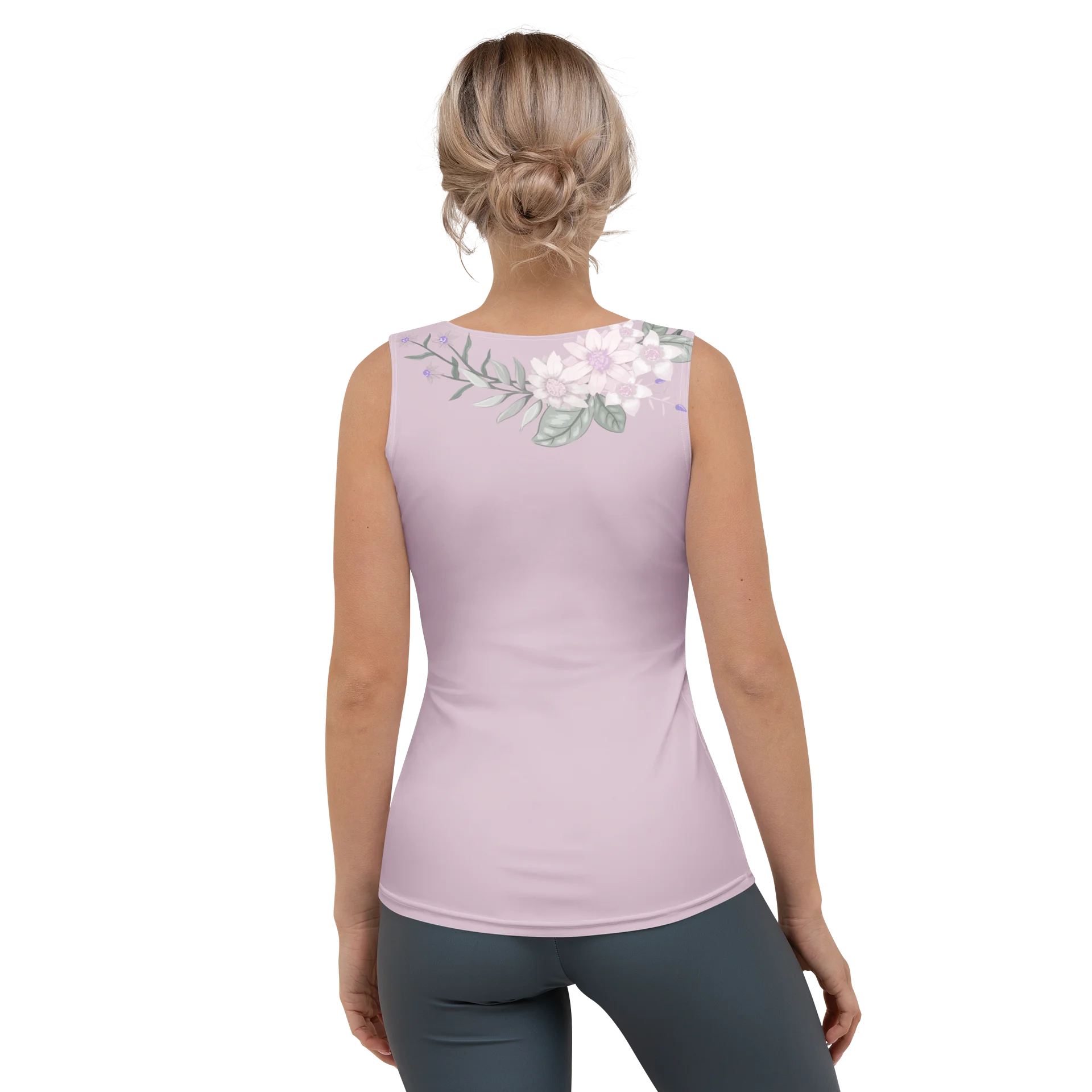 Blush Watercolor Floral Print — Women's Tank product image (2)
