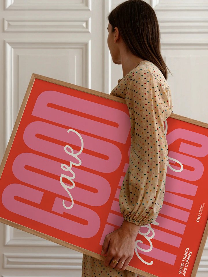 "GOOD THINGS ARE COMING" Print Poster (Unframe) product image (2)