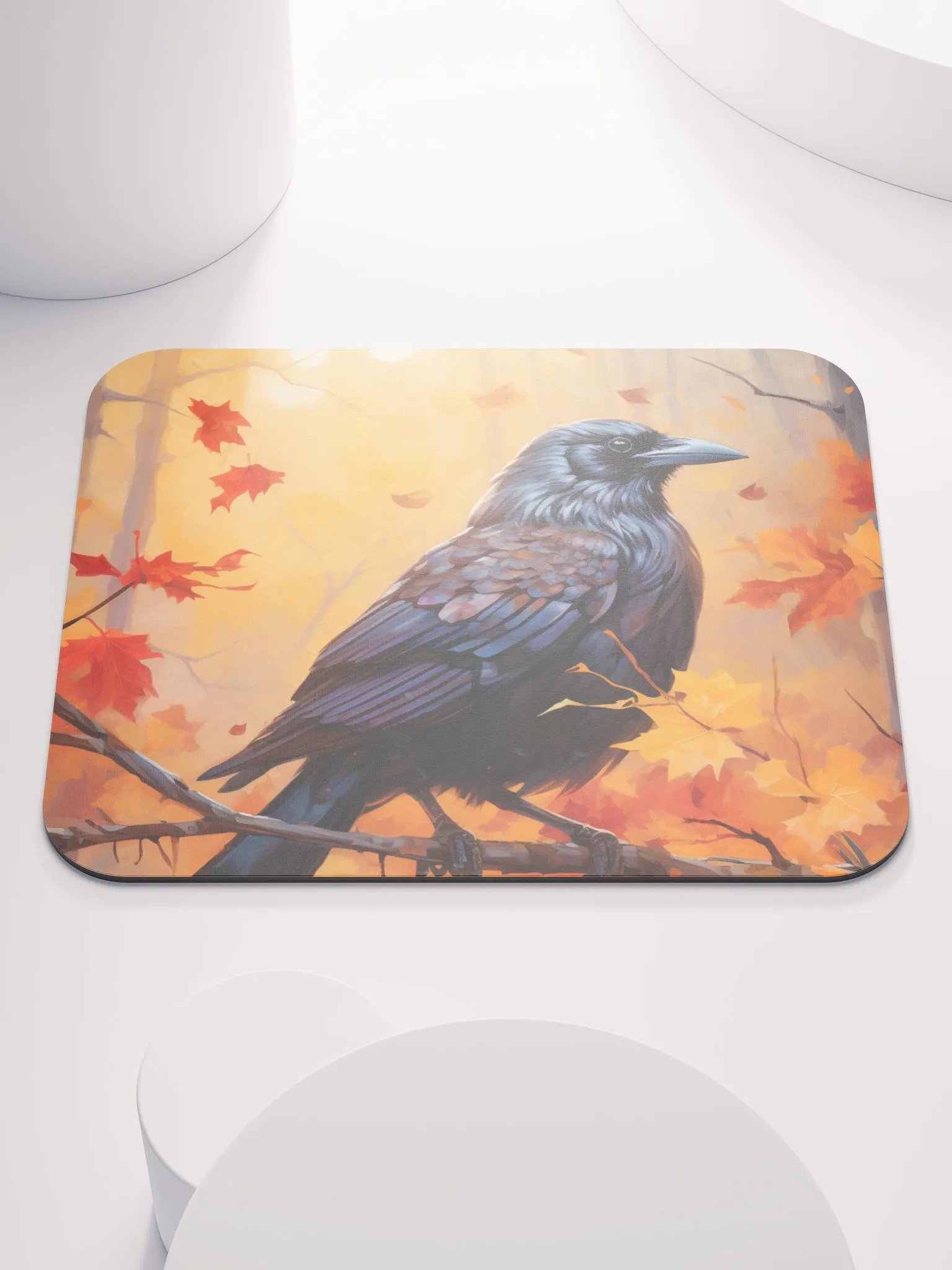 Comfy Desk Mat 🟠 Autumn Bird Scene product image (1)