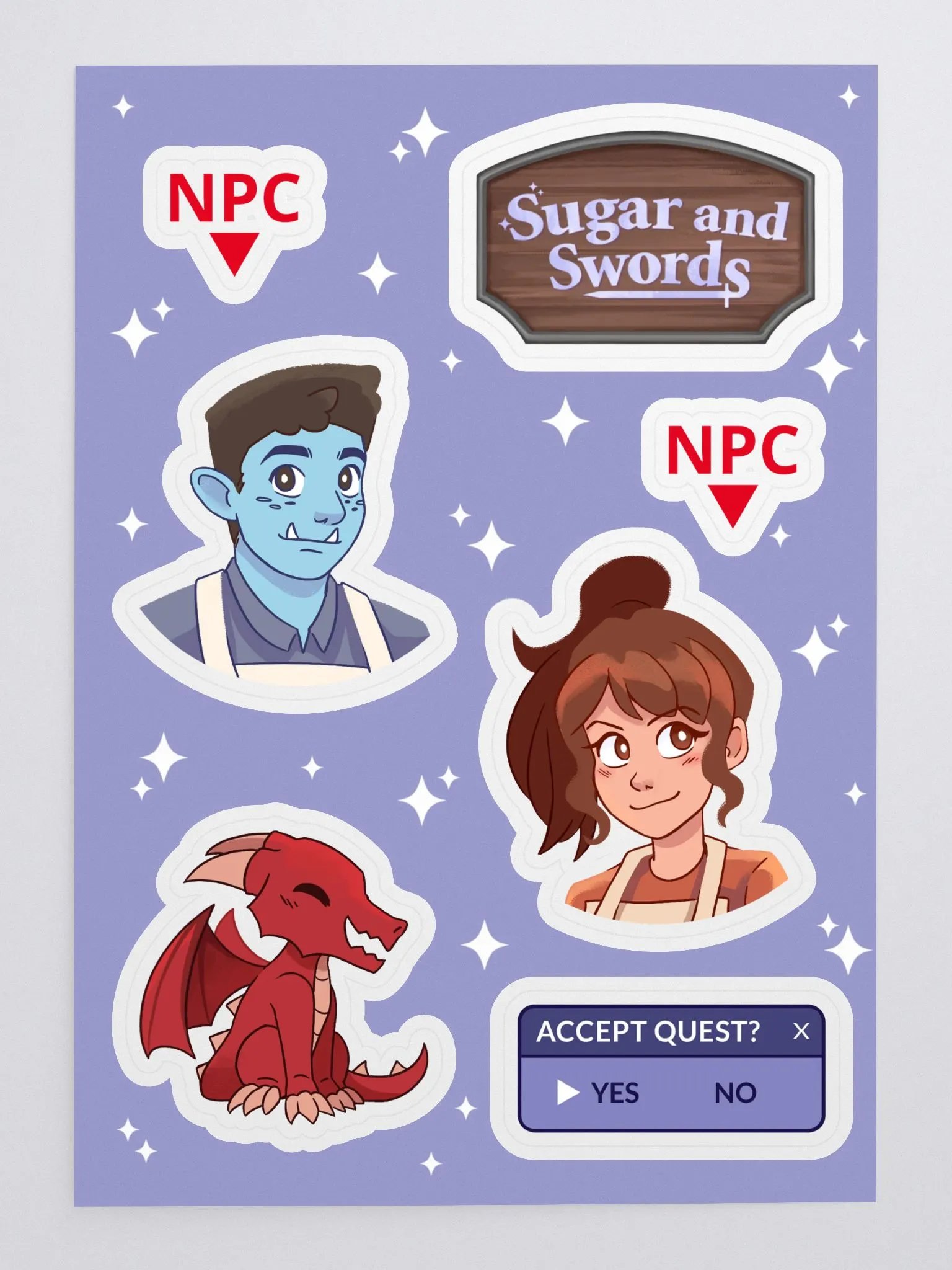 Sugar and Swords Sticker sheet product image (3)