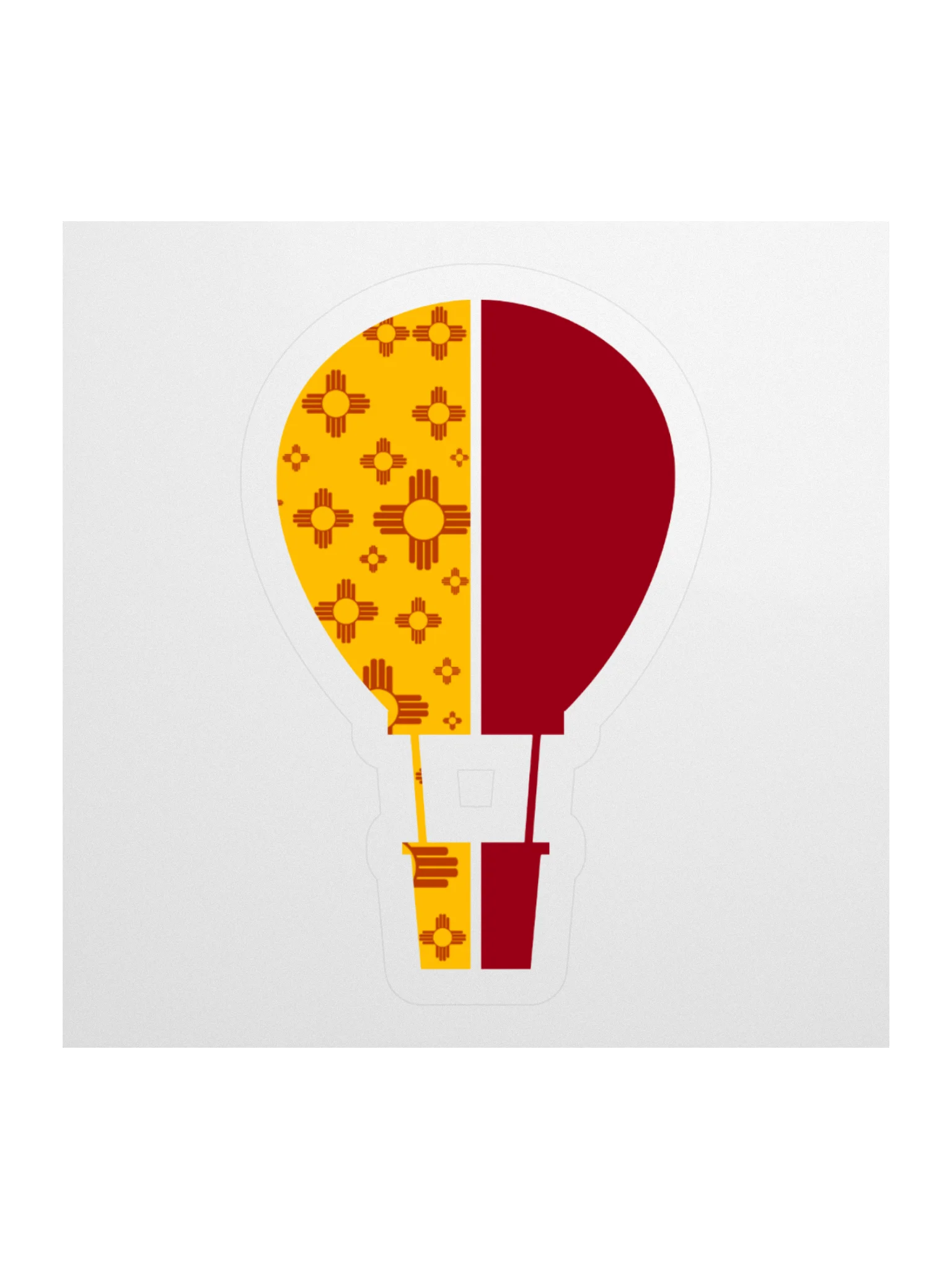 Zia Symbol Hot Air Balloon Kiss Cut Stickers product image (1)