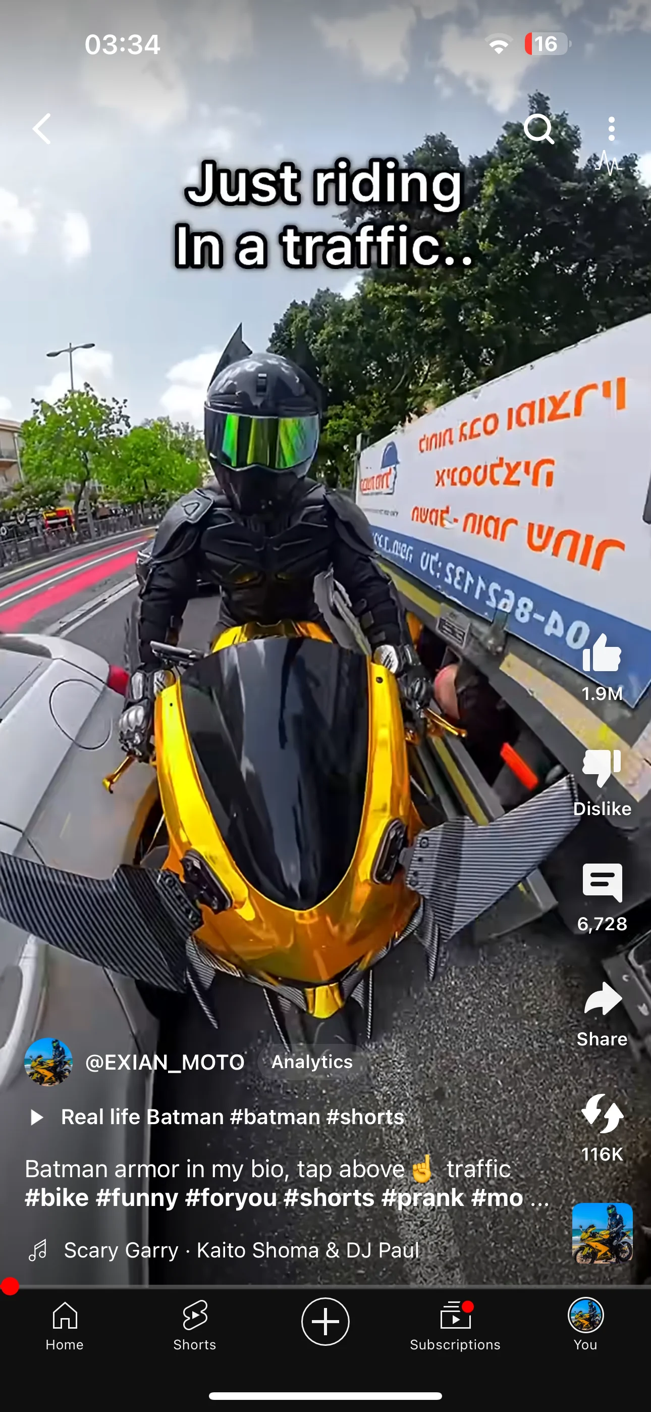 Personal video hello, B-day greeting from Batman Biker! product image (5)