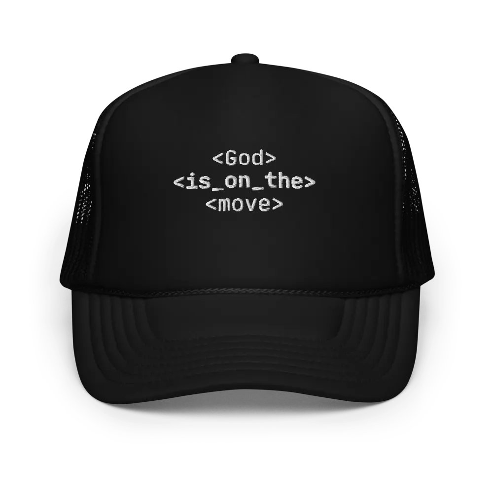God is on the move Trucker product image (1)