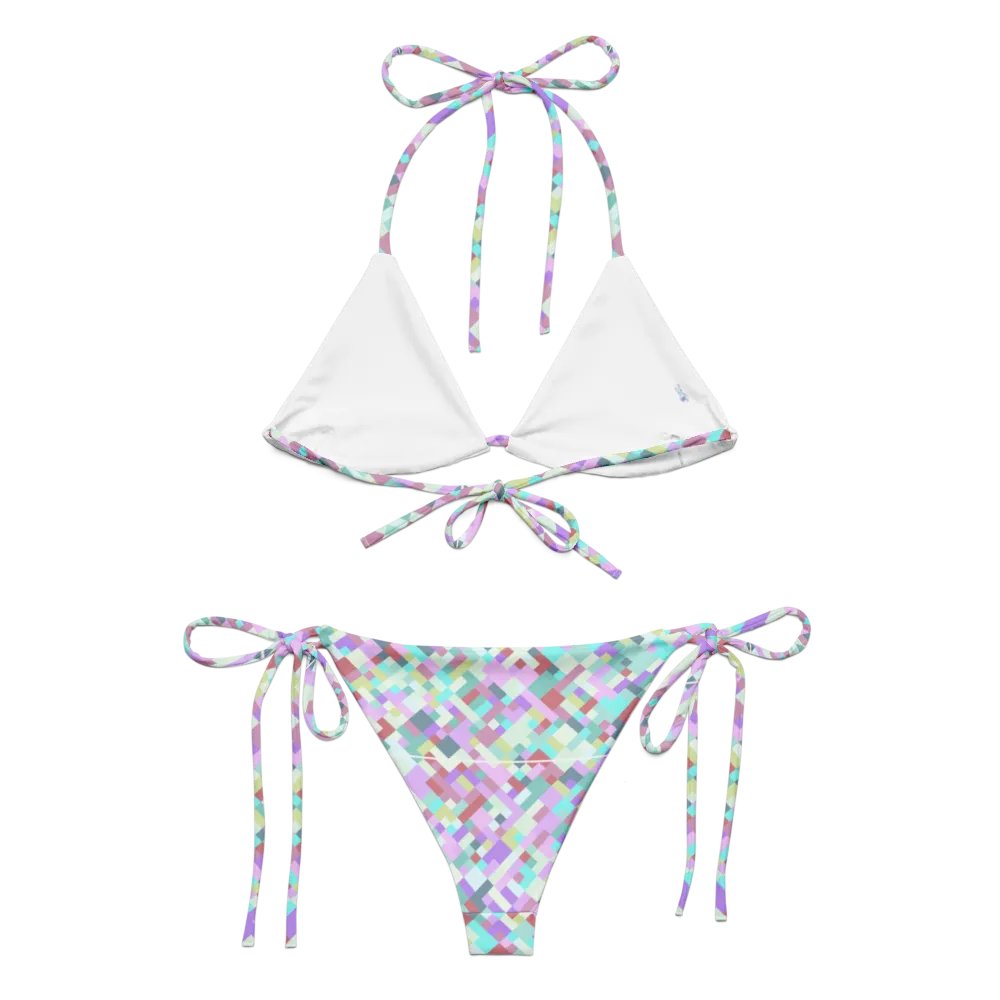 Colorful Mosaic Pattern Design String Bikini - v5 product image (5)