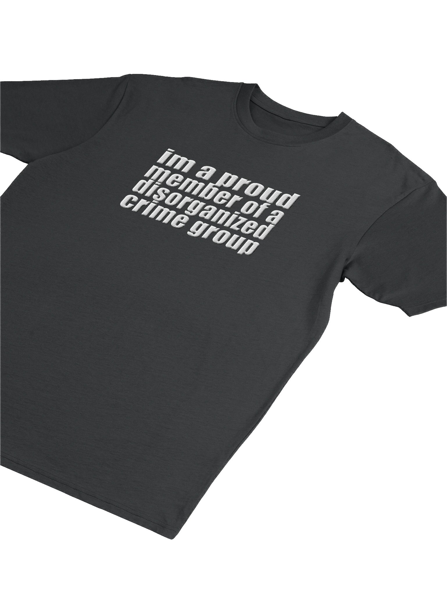 disorganized crime dark embroidered tee product image (5)