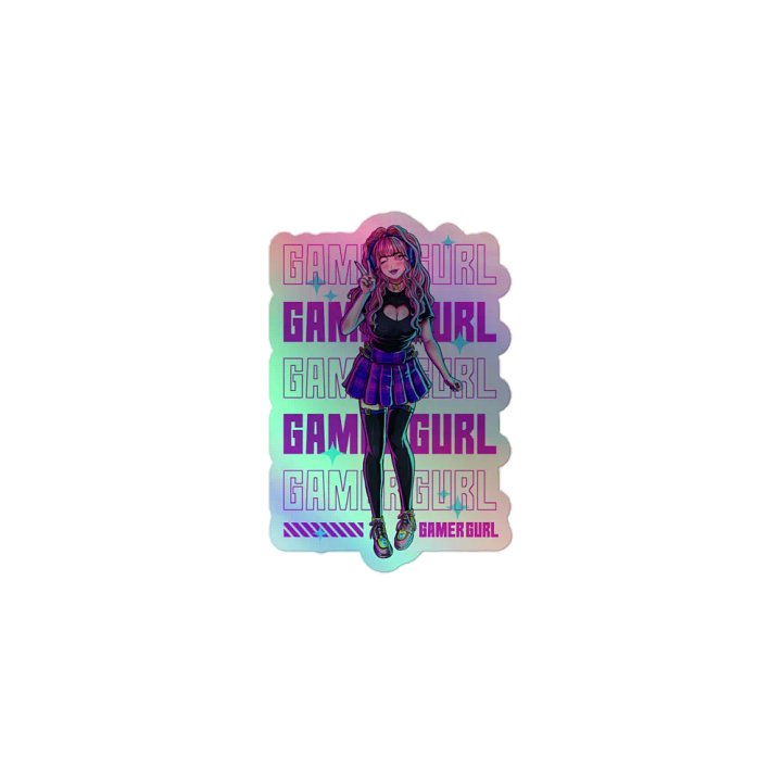 ANIME GAMER GURL HOLO STICKER!! product image (1)