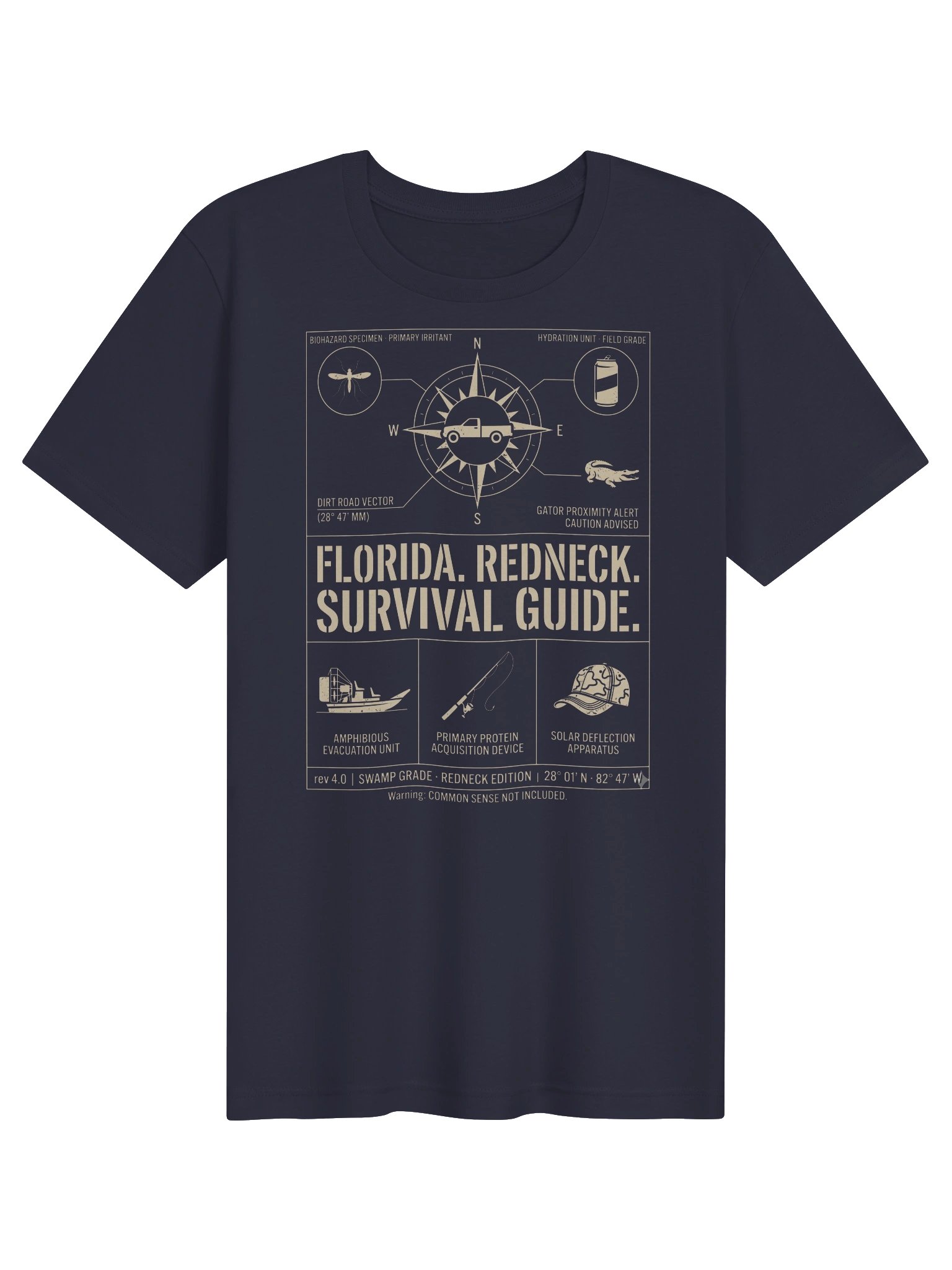 Florida Redneck Survival Guide Blueprint Tee product image (51)