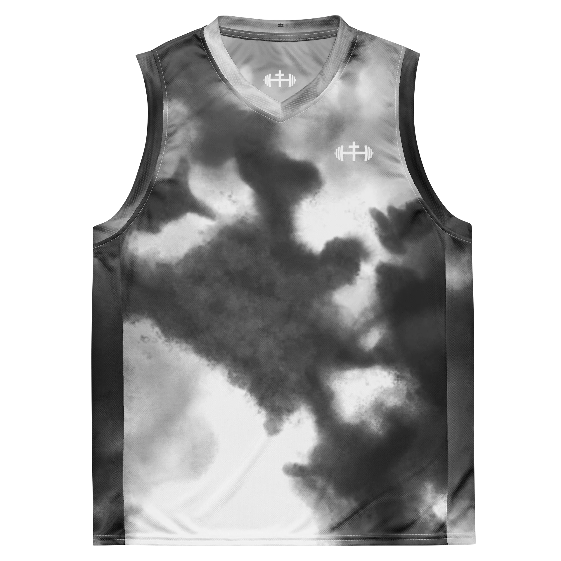 His House Performance V-Neck Muscle Tank - B&W Tie Dye product image (4)