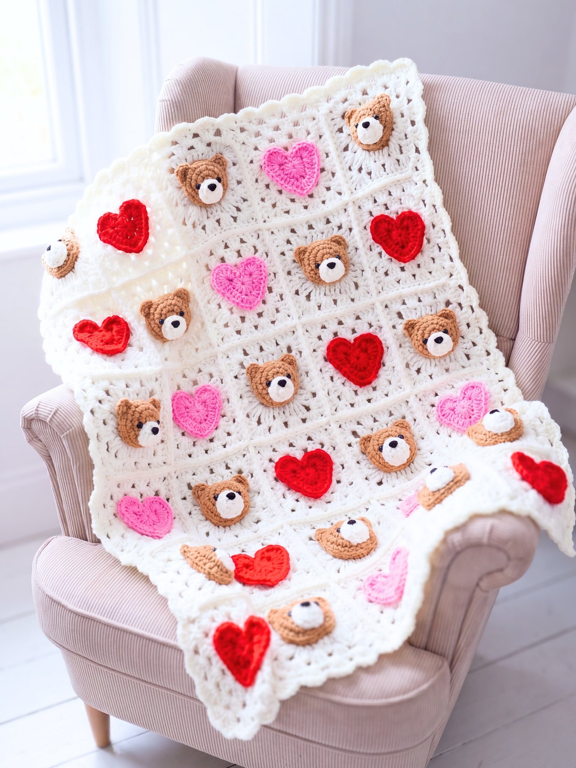Teddy, With Love Blanket Crochet Pattern product image (1)