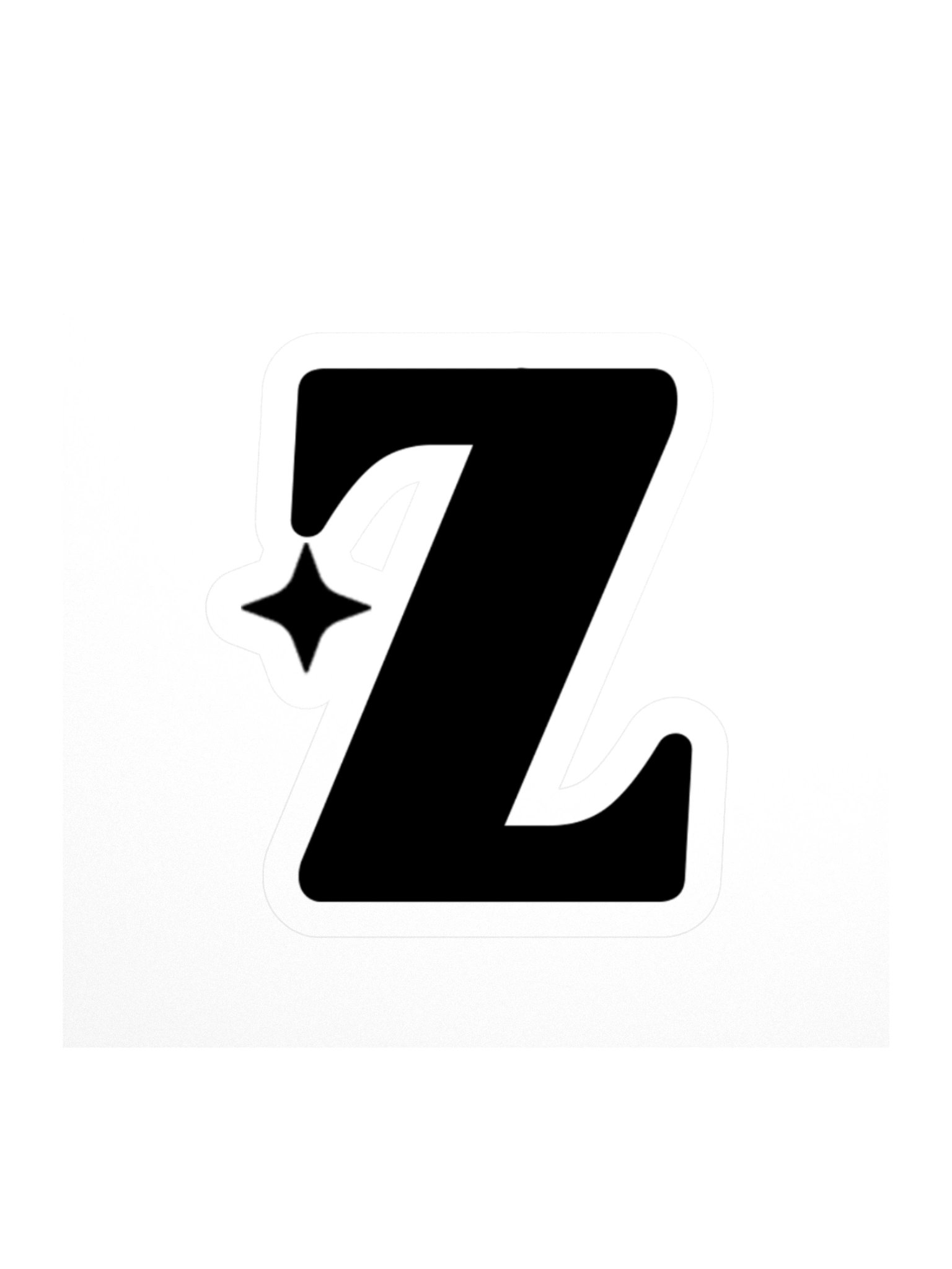 Minimal Black Kiss Cut Z-logo Stickers product image (1)