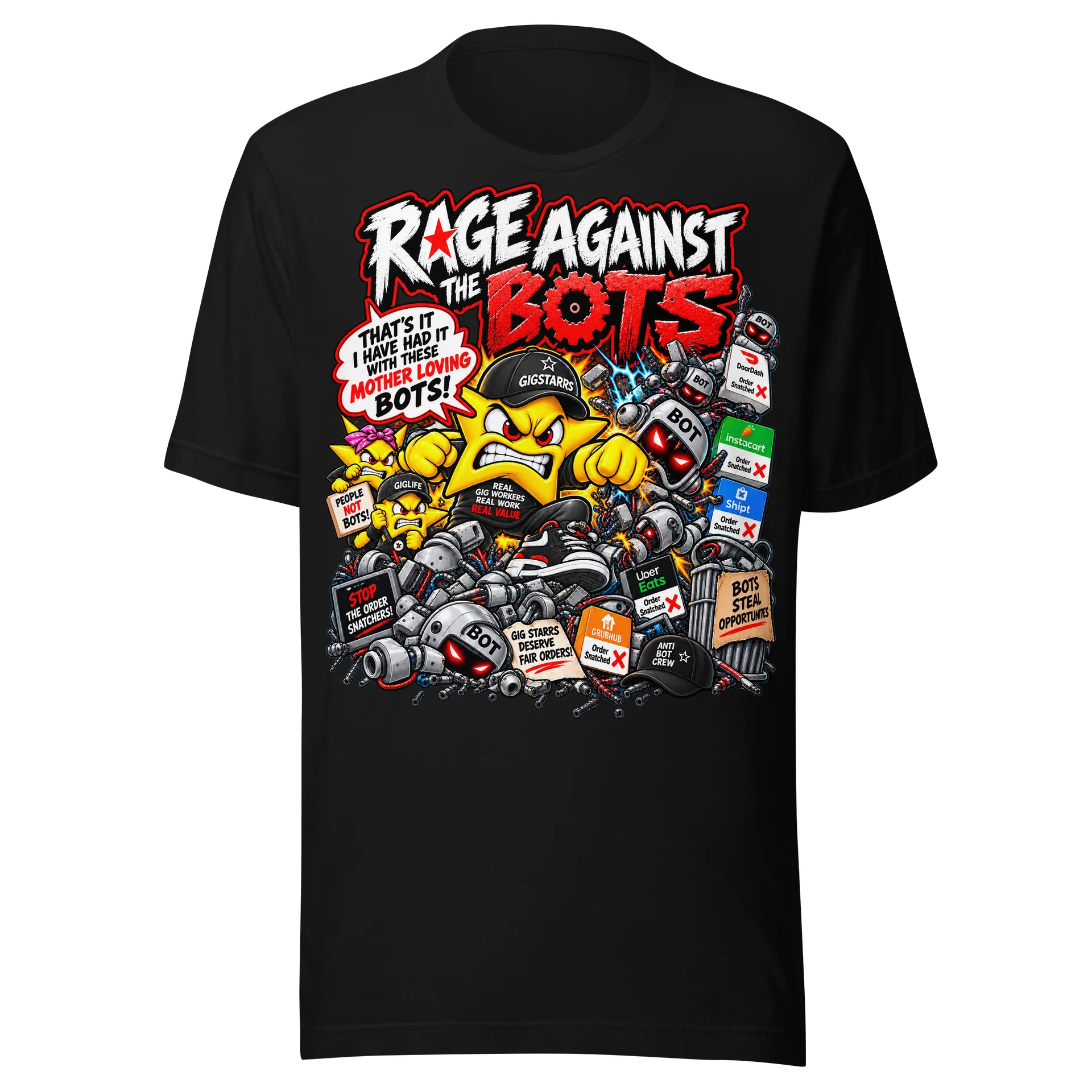 Mother Duckin Bots – Gig Worker Rant Tee product image (1)