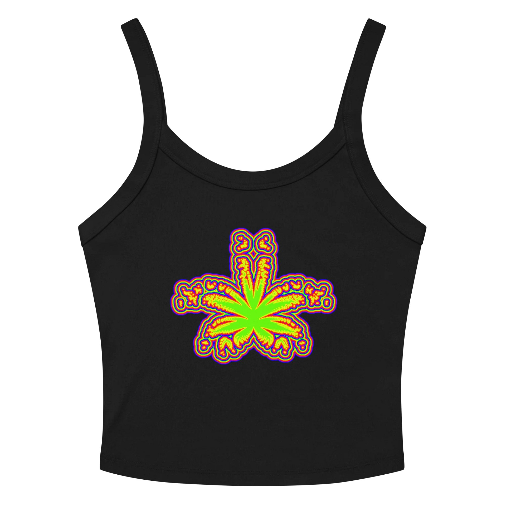 Rainbow Pride Pot Leaf Twisted Tank Top, 420 Cannabis Leaf Clothing product image (2)