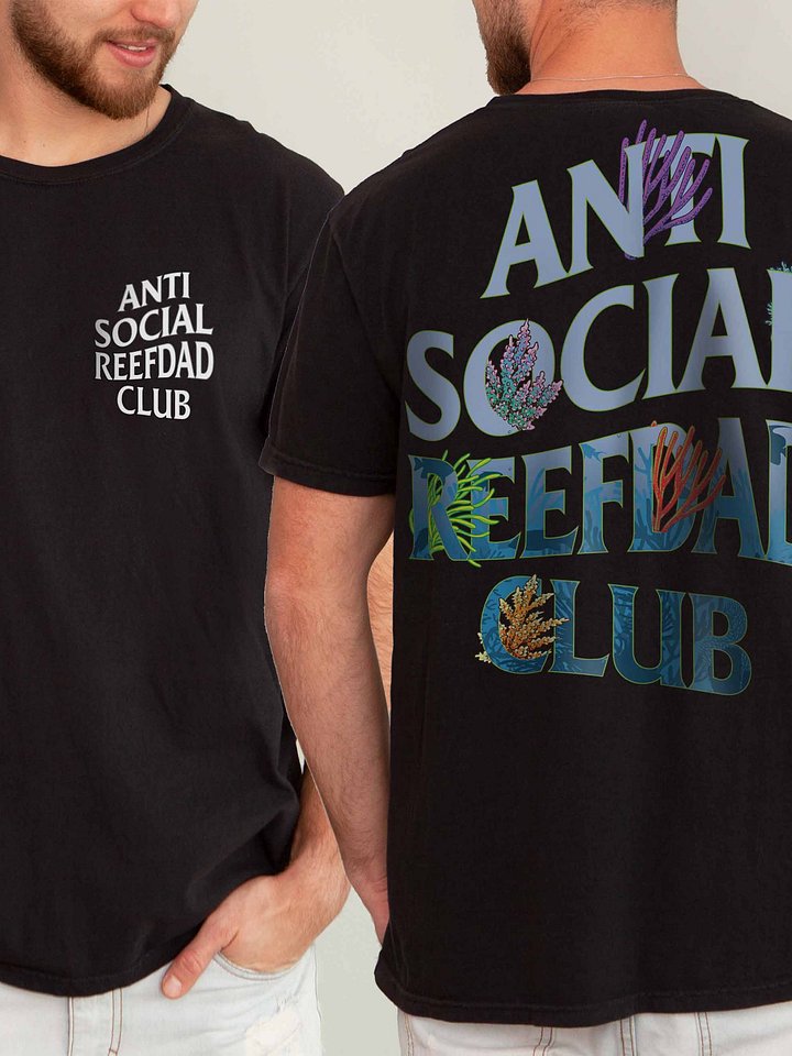 Anti Social Reef Dad Club Shirt – Funny Coral Reef Fishing & Ocean Lover Graphic Tee product image (2)