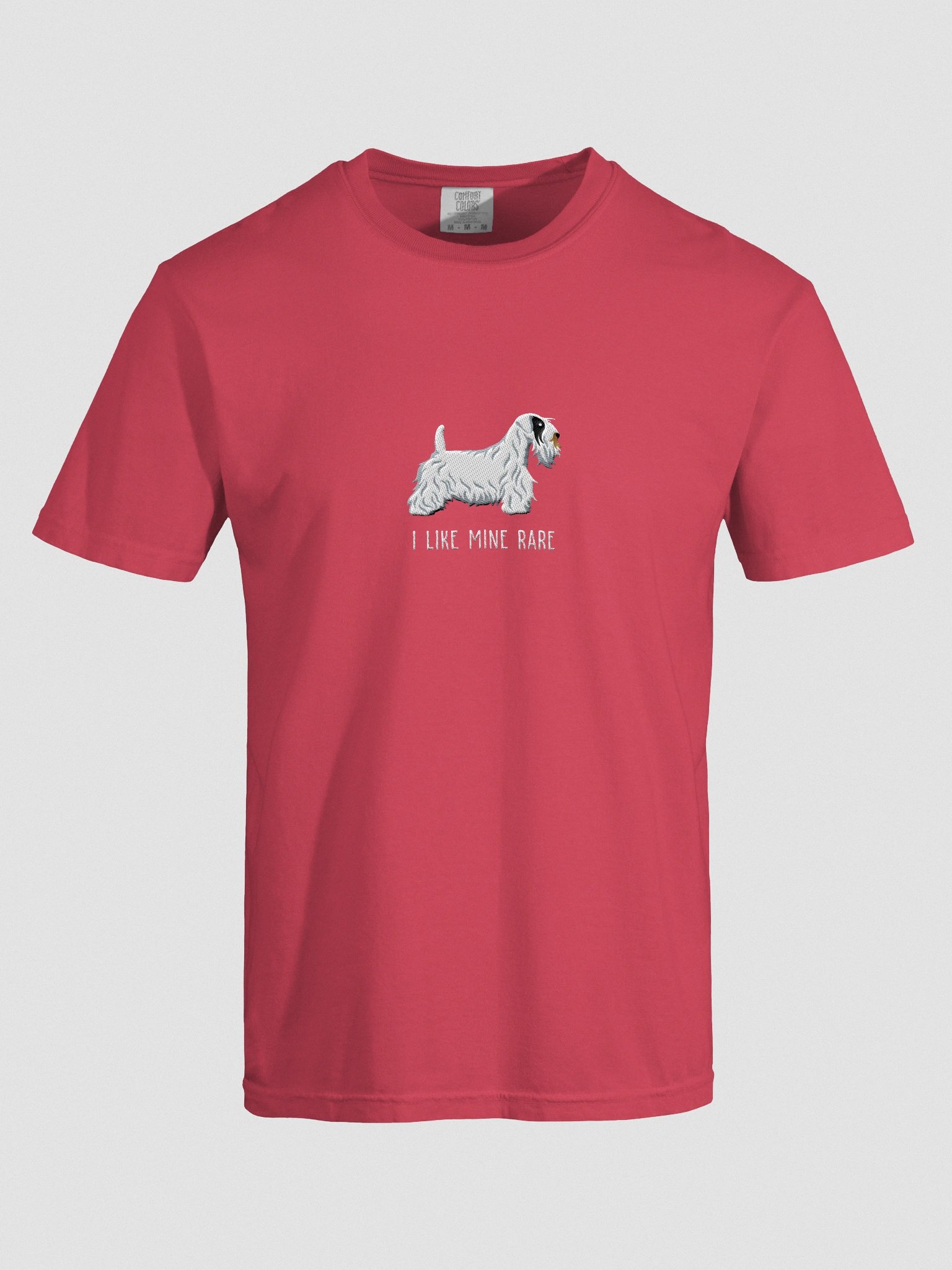 I Like Mine Rare T-Shirt(Embroidered) of a Sealyham Terrier(Black & White) product image (10)