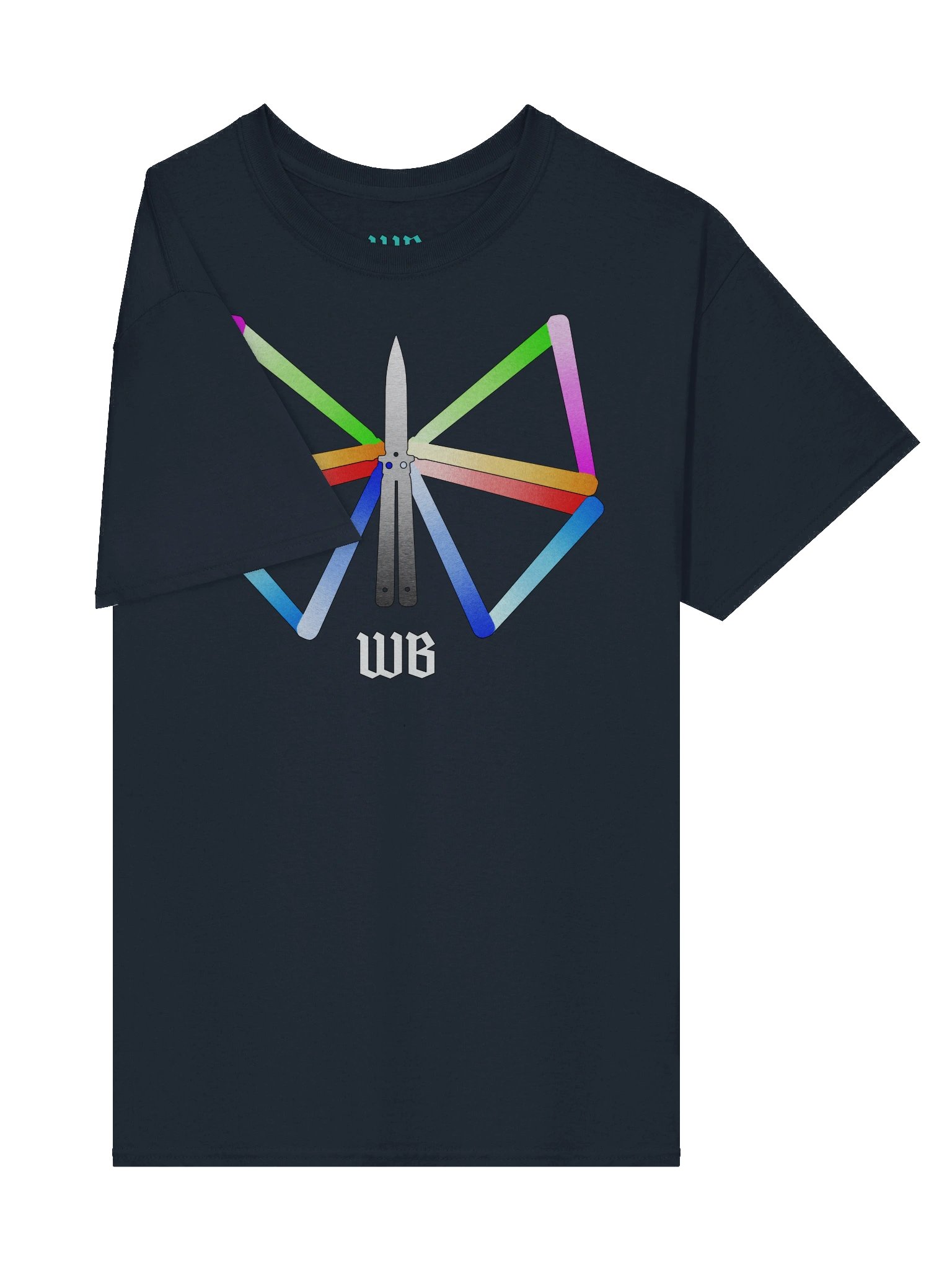 Rainbow Butterfly Knife T-Shirt product image (4)
