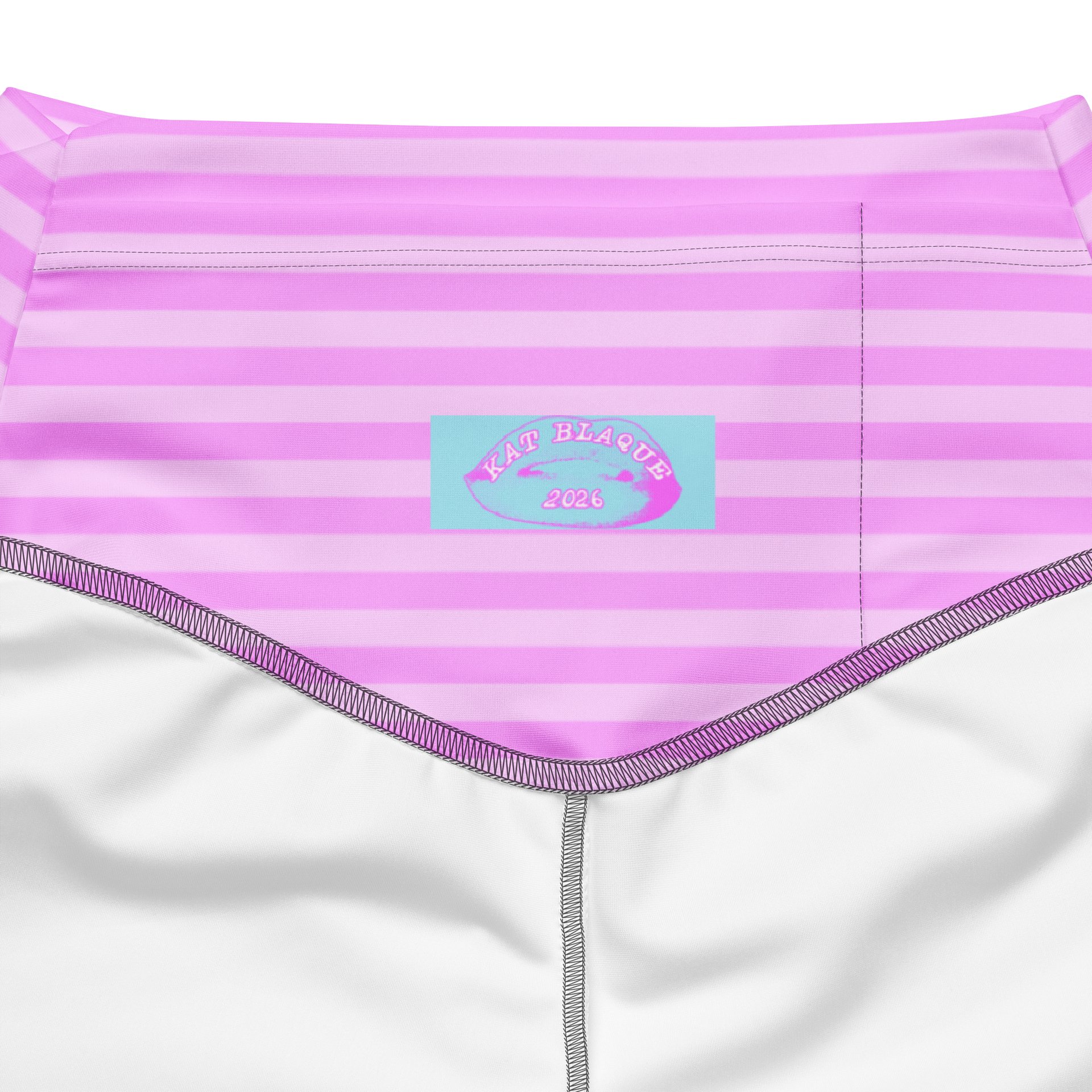 Pink and White Stripped Kat Skull Flares product image (6)