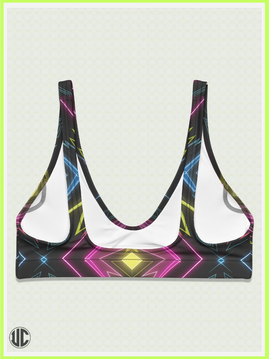 UnkoCon – Neon Kaleidoscope Bikini Top product image (2)