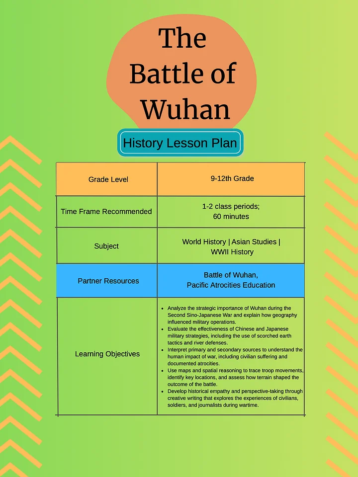 The Battle of Wuhan History Lesson Plan product image (1)