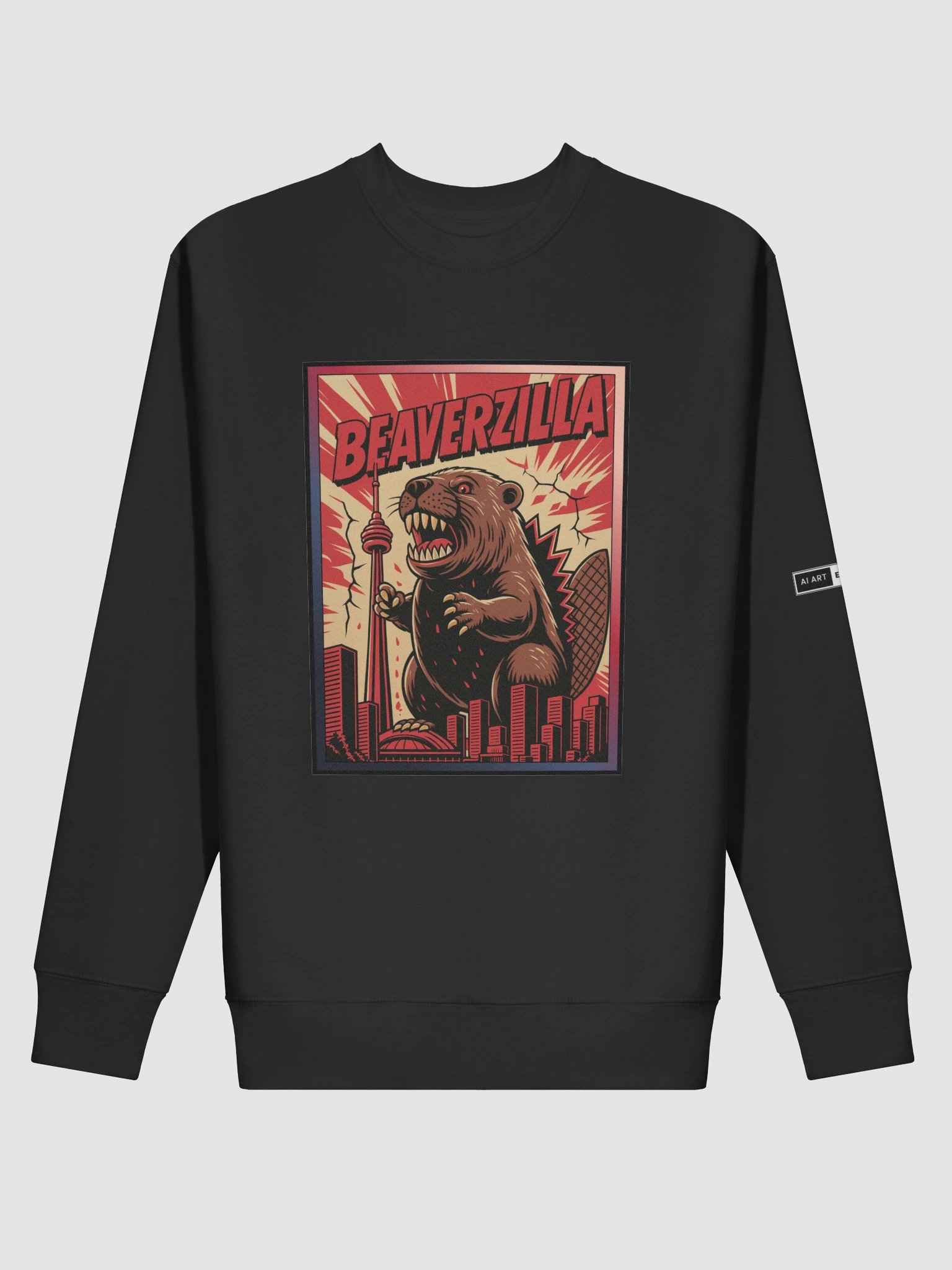 "BEAVERZILLA" premium cotton sweatshirt product image (1)