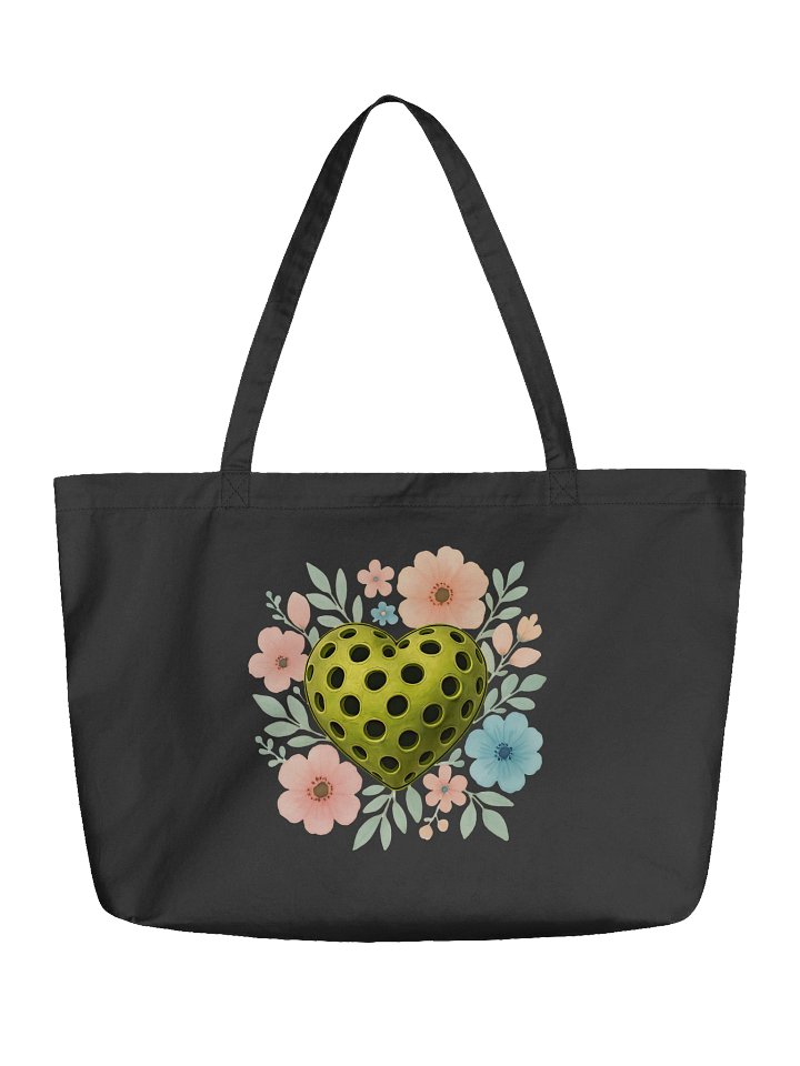 Pickleball Heart Flowers Golden Floral Eco Tote product image (5)