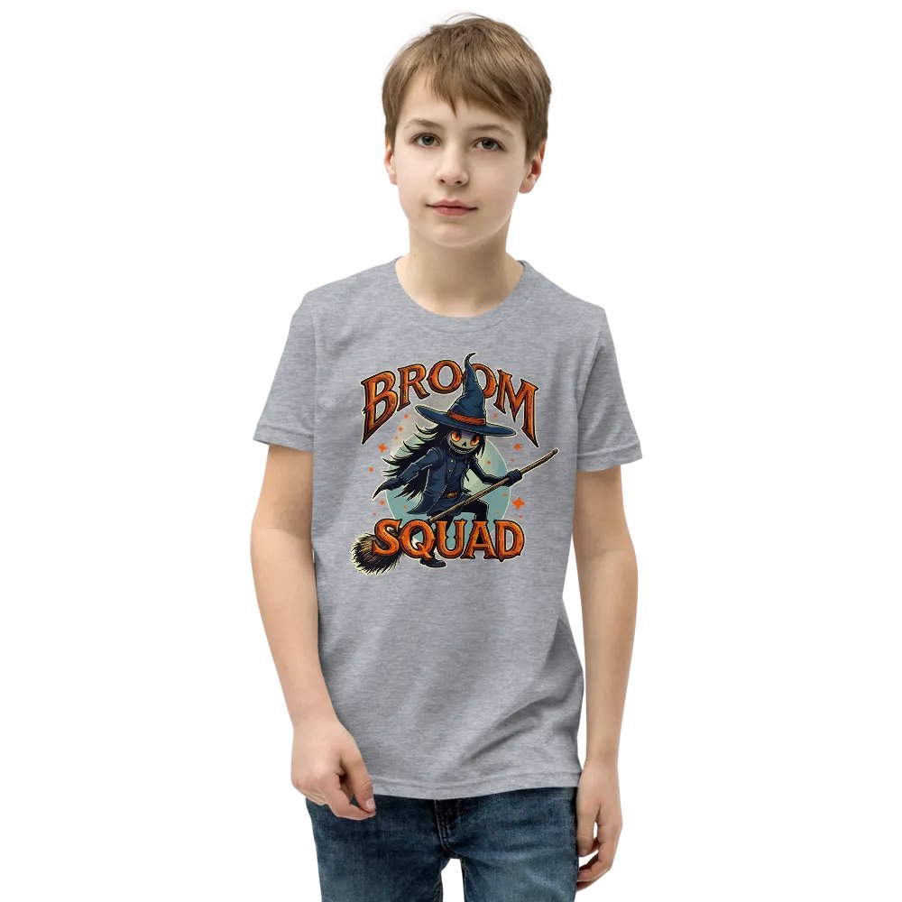 Witchy Broom Squad Youth Tee product image (1)