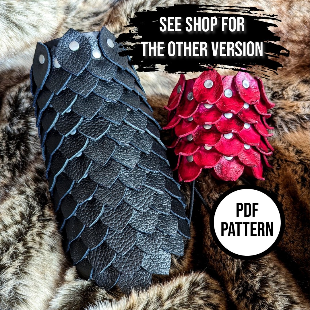 Dragon Scale Leather Cuff PDF Pattern: Rhaenyra Targaryen Inspired product image (5)