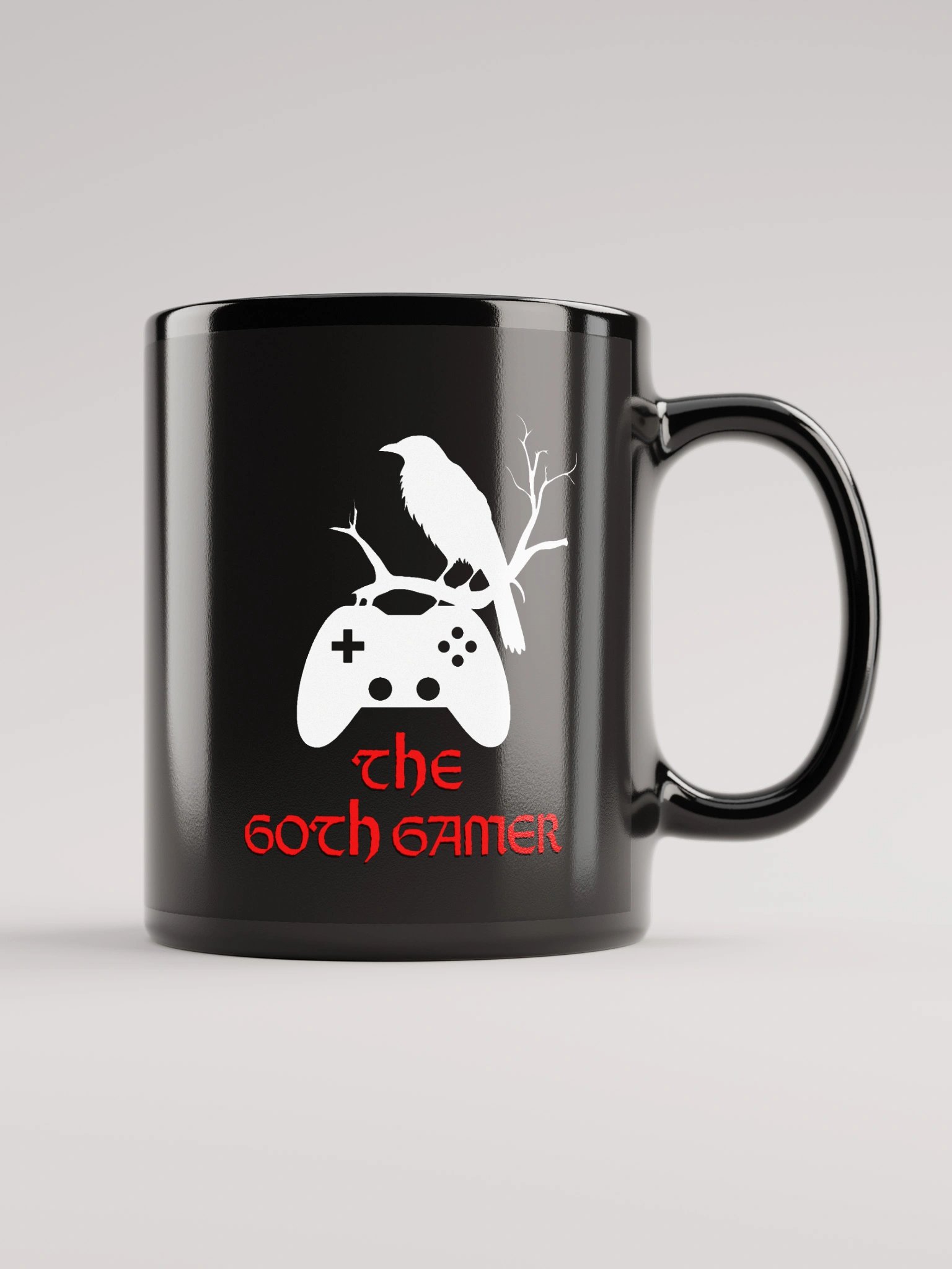 Goth Gamer Mug with Crow & Controller Design product image (2)