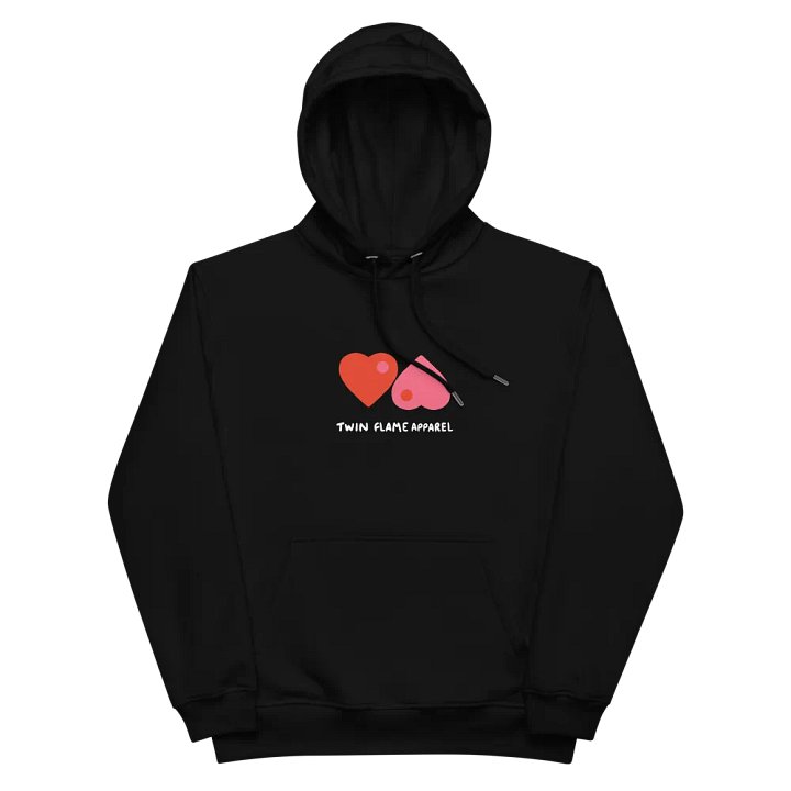 'Yin Yang Hearts' Premium Organic Cotton Eco Hoodie product image (2)