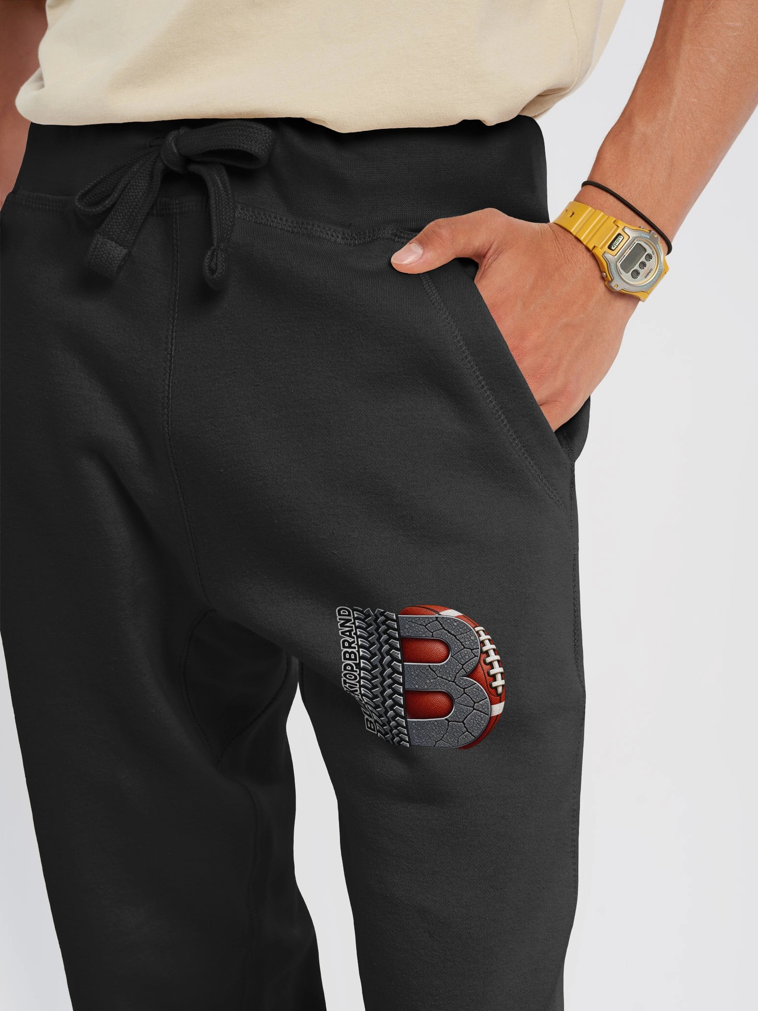 Blacktop Brand Football Logo Joggers product image (13)