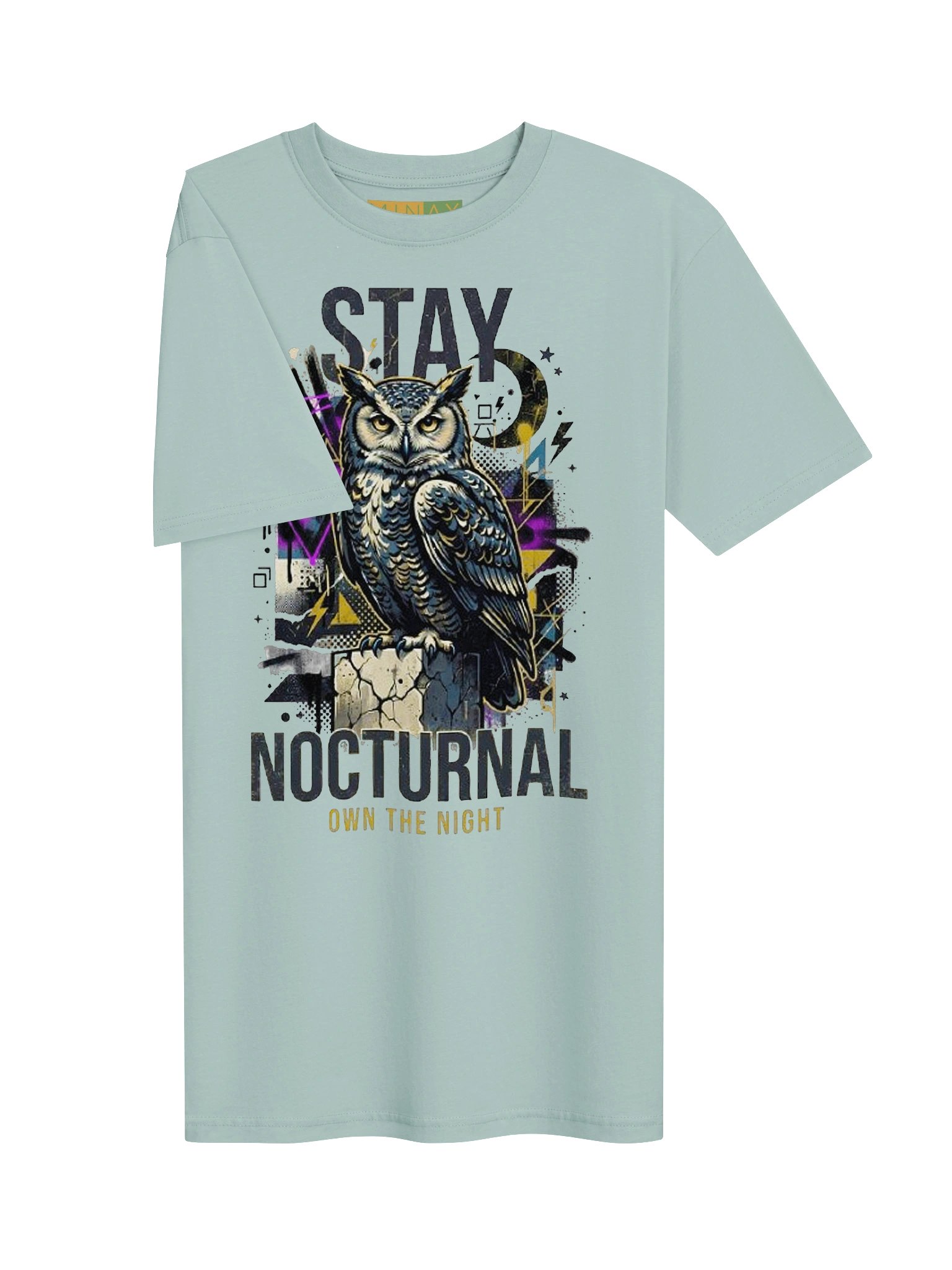 Stay Nocturnal Owl Grunge Graphic Premium Heavyweight Tee product image (10)