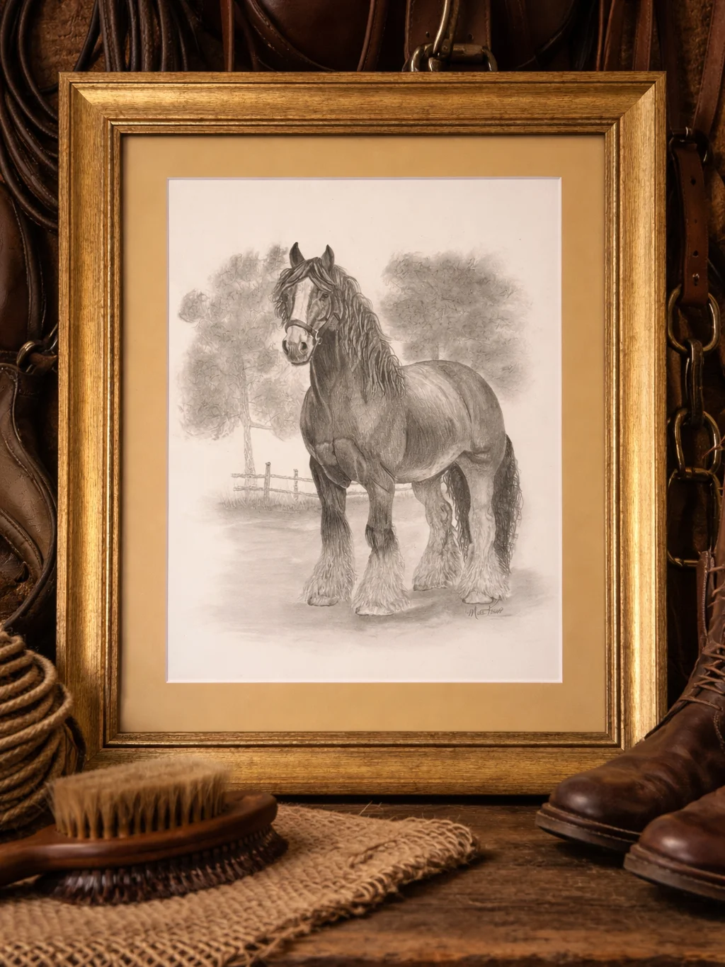 Clydes in the Dale - Original Graphite Drawing product image (1)